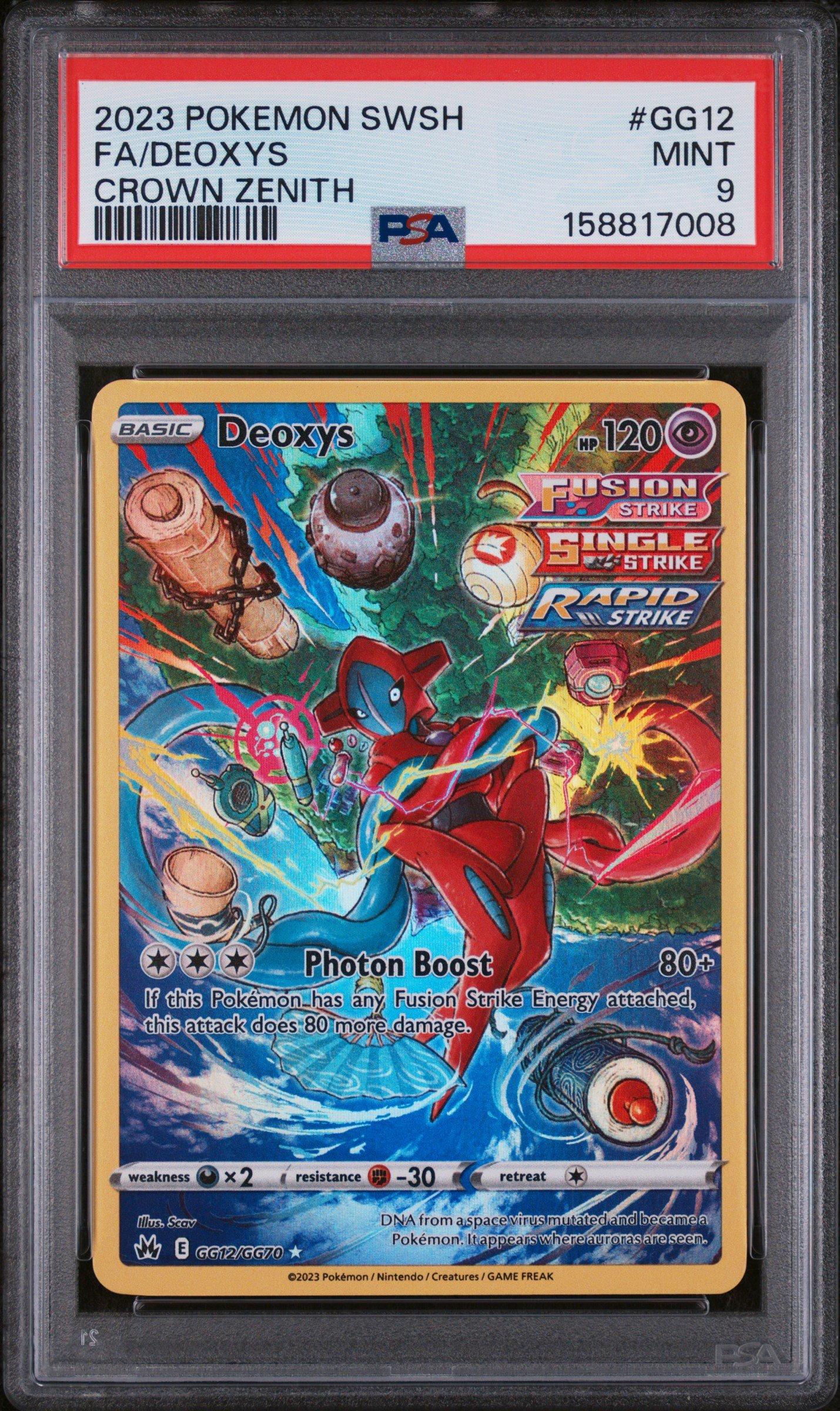 deoxys pokemon card full art VSTAR GG46/GG70 the trusted official grading guarantees its condition Pokemon Card Deoxys s12a 185/172