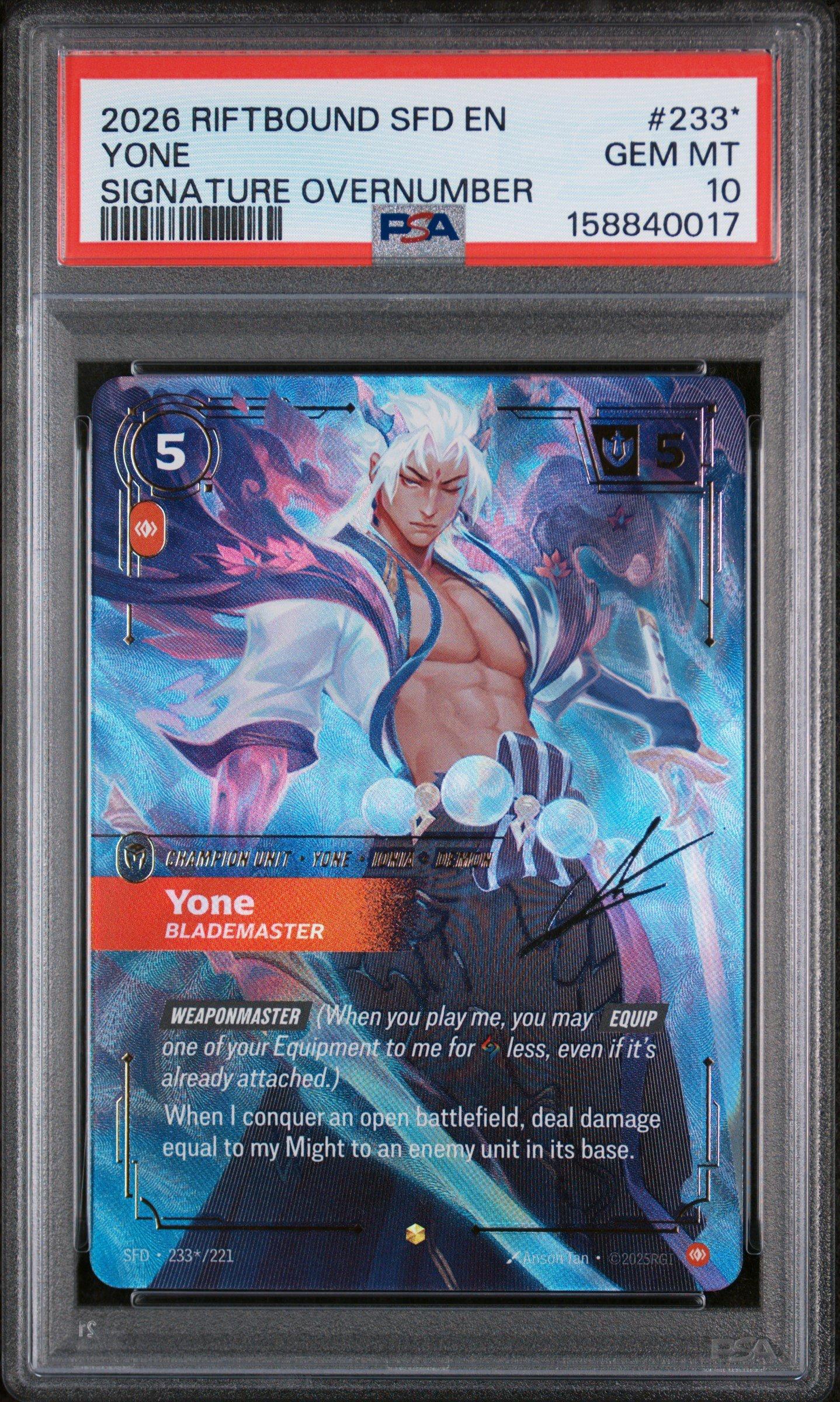 2026 Riftbound: League Of Legends Sfd-spiritforged 233* Yone