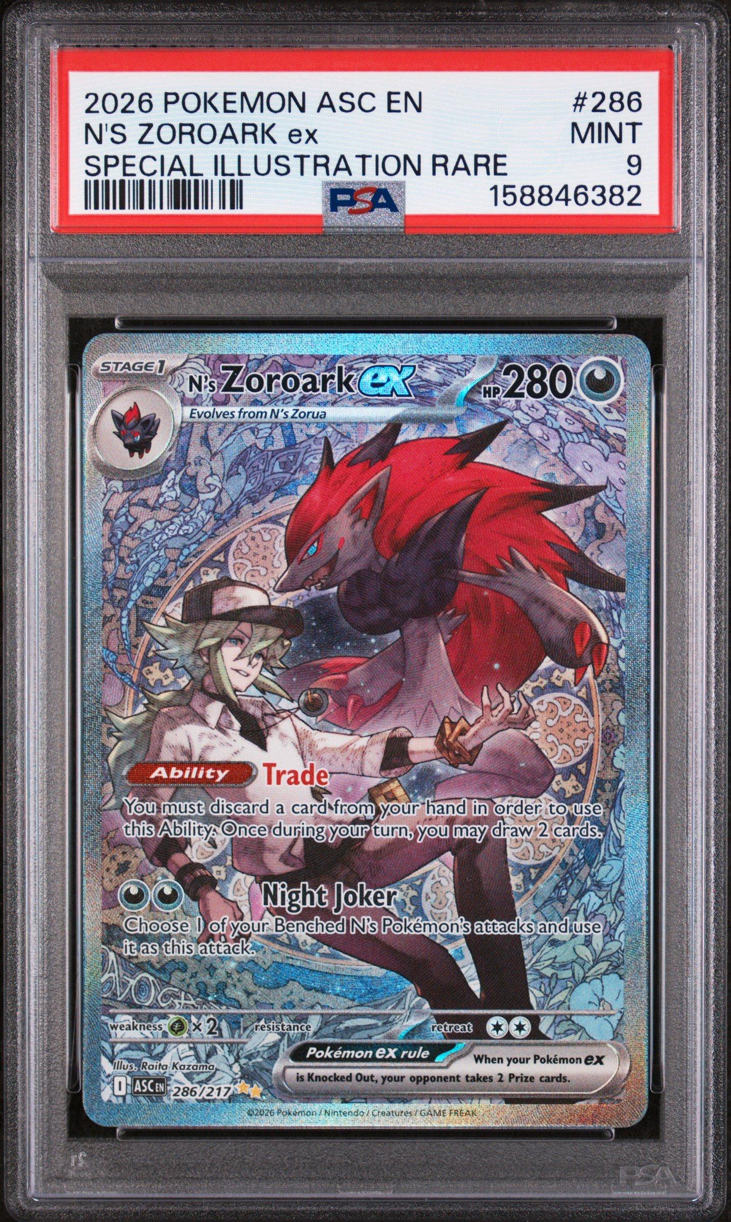 2026 Pokemon Asc En-ascended Heroes 286 N's Zoroark Ex Special