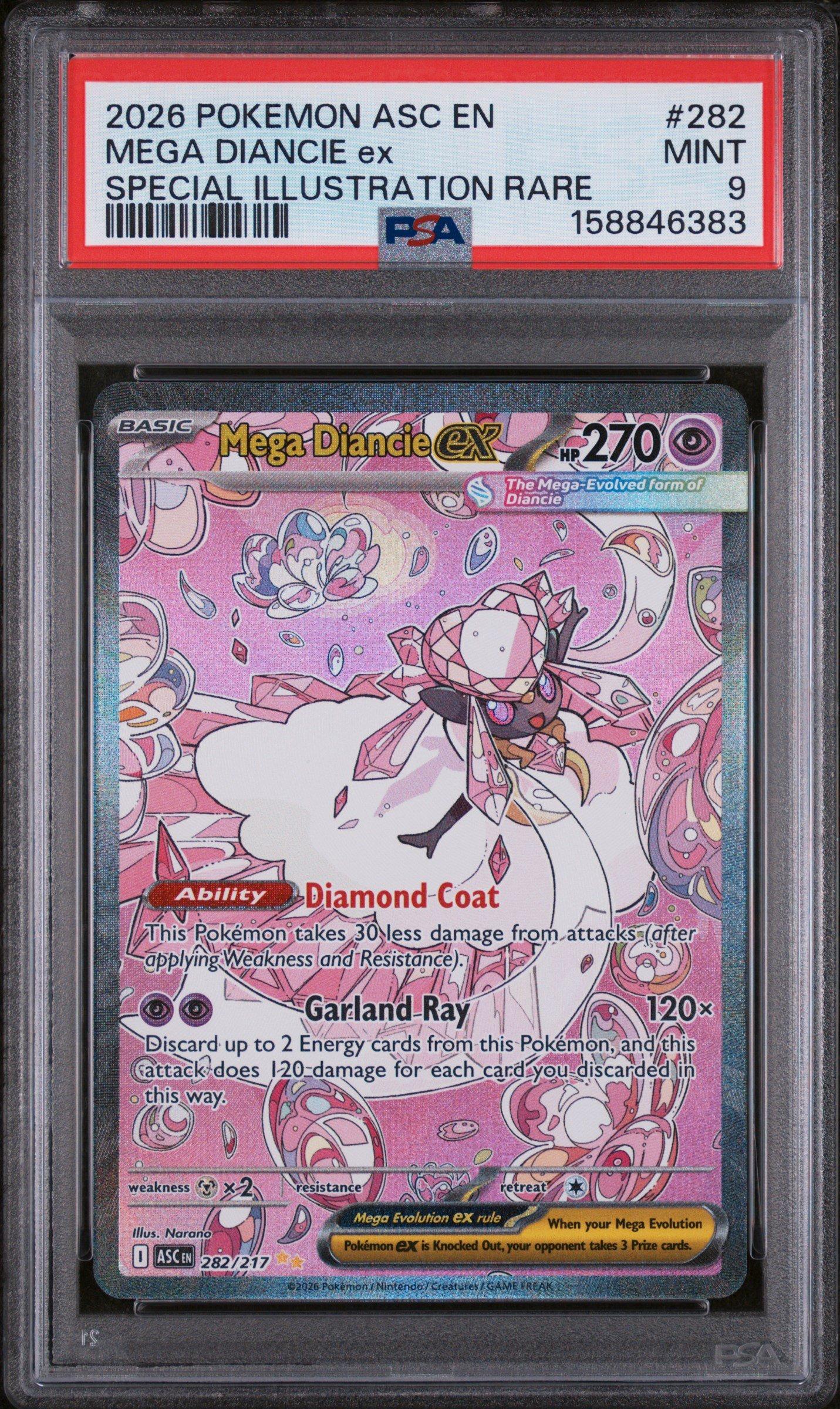 2026 Pokemon Asc En-ascended Heroes 282 Mega Diancie Ex Special