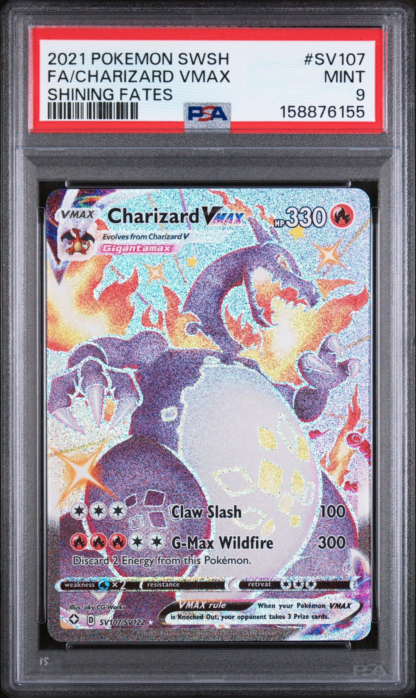2021 Pokemon Sword & Shield Shining Fates Sv107 Full Art/charizard