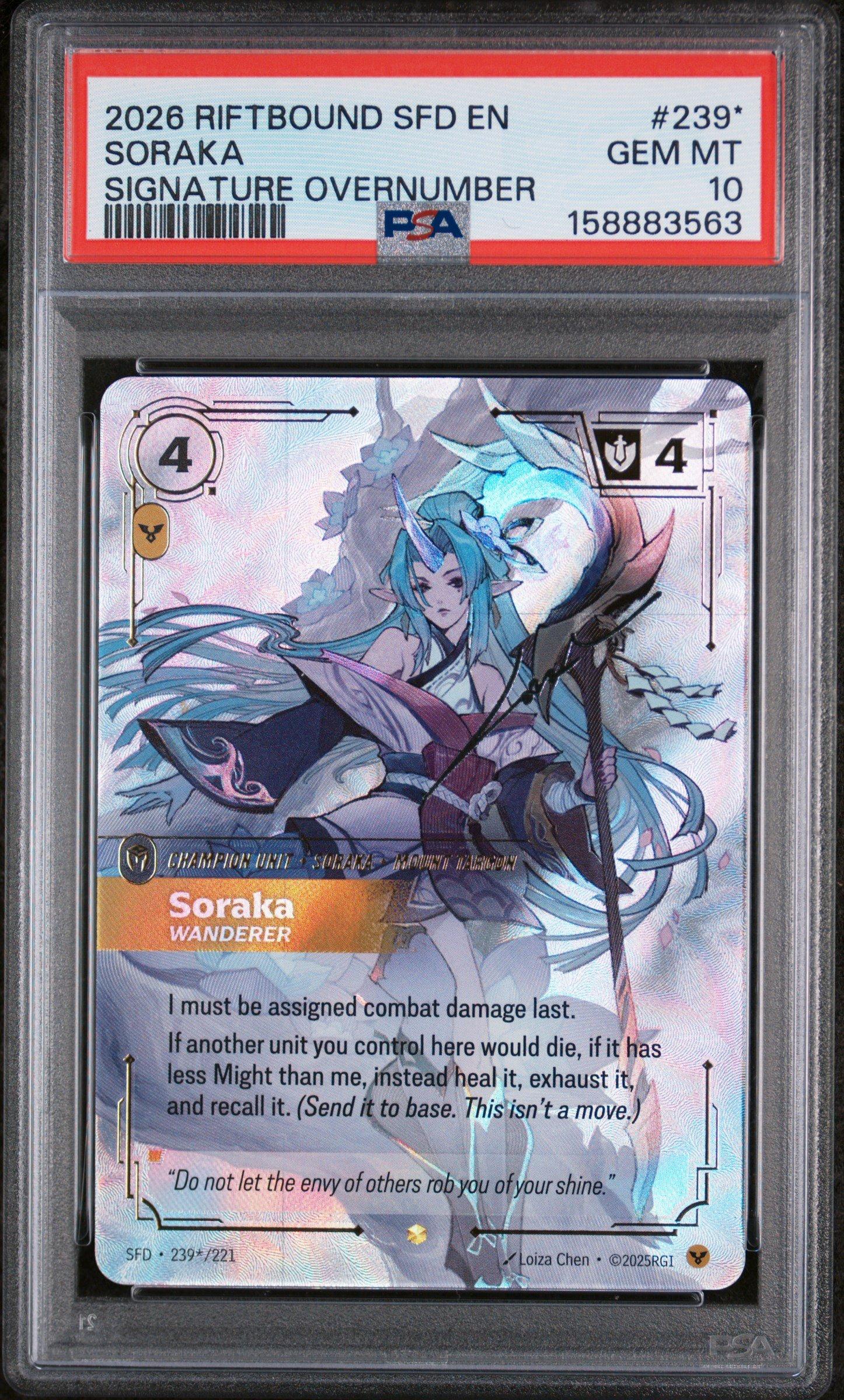 2026 Riftbound: League Of Legends Sfd-spiritforged 239* Soraka
