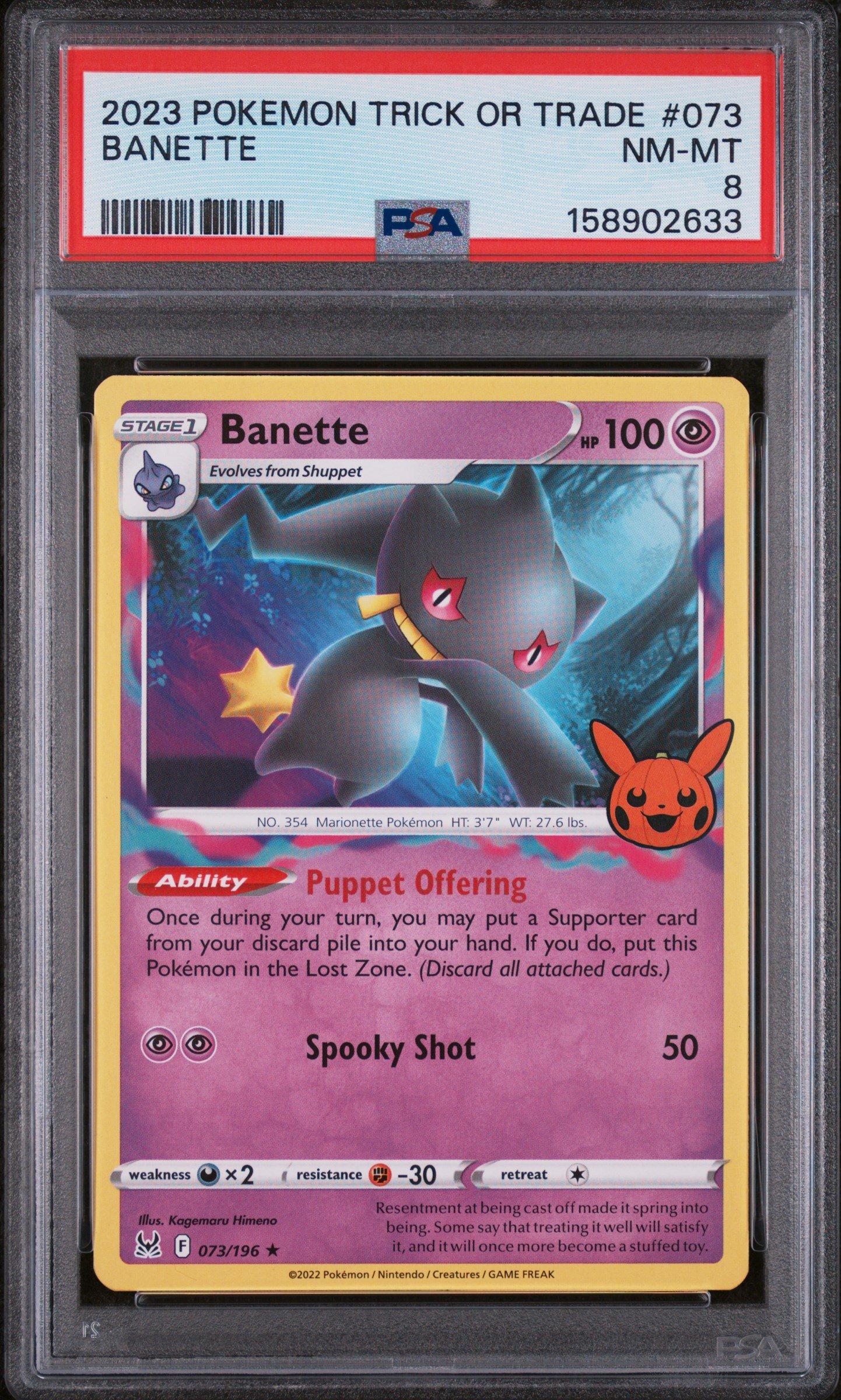 pokemon trick or trade 2023 card prices 073 Banette PSA 8 Graded this piece serves as a premier focal point for any high Drifblim Trick or Trade 2023