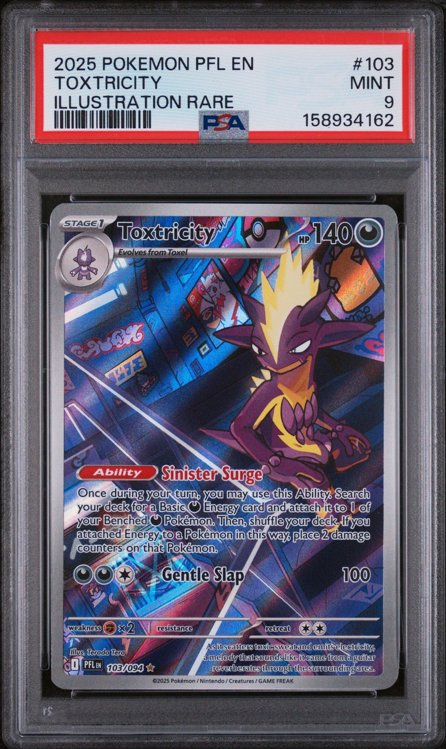 2025 Pokemon Pfl En-phantasmal Flames 103 Toxtricity Illustration
