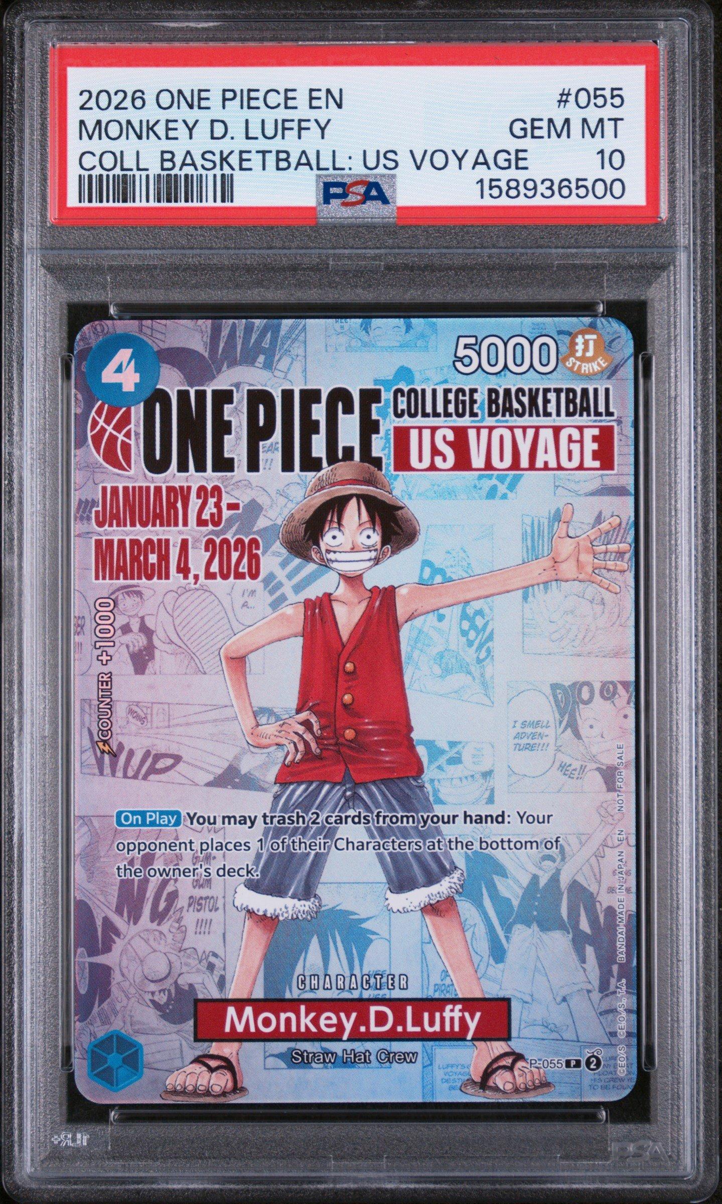 2026 One Piece Promos 055 Monkey D. Luffy One Piece College
