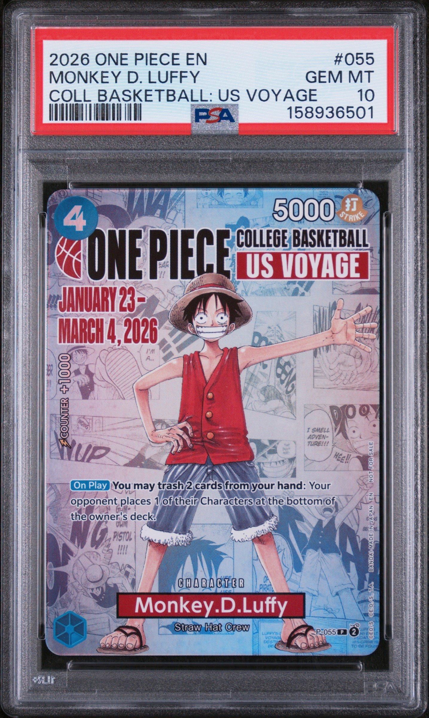 2026 One Piece Promos 055 Monkey D. Luffy One Piece College