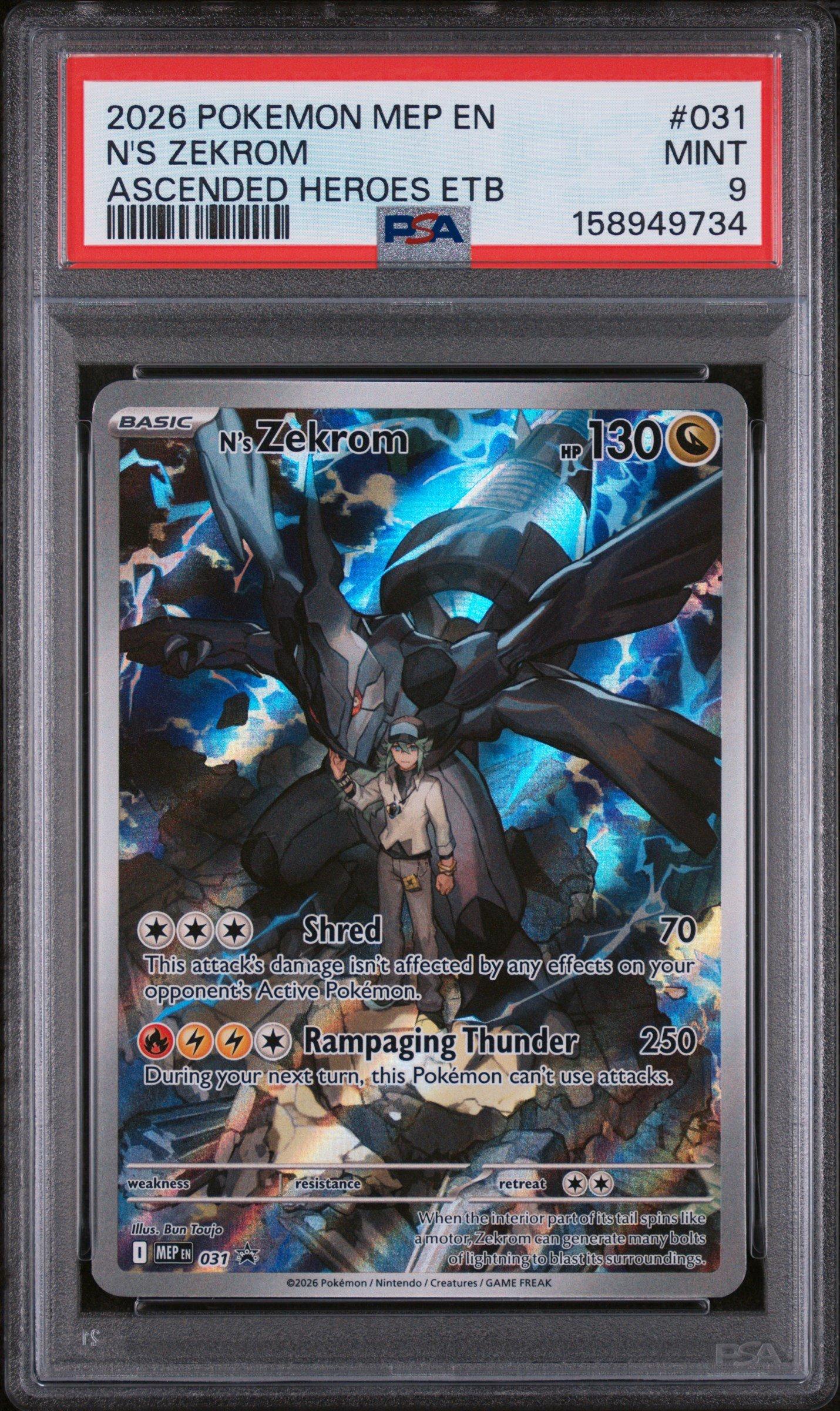 2026 Pokemon Mep En-me Black Star Promo 031 N's Zekrom Ascended