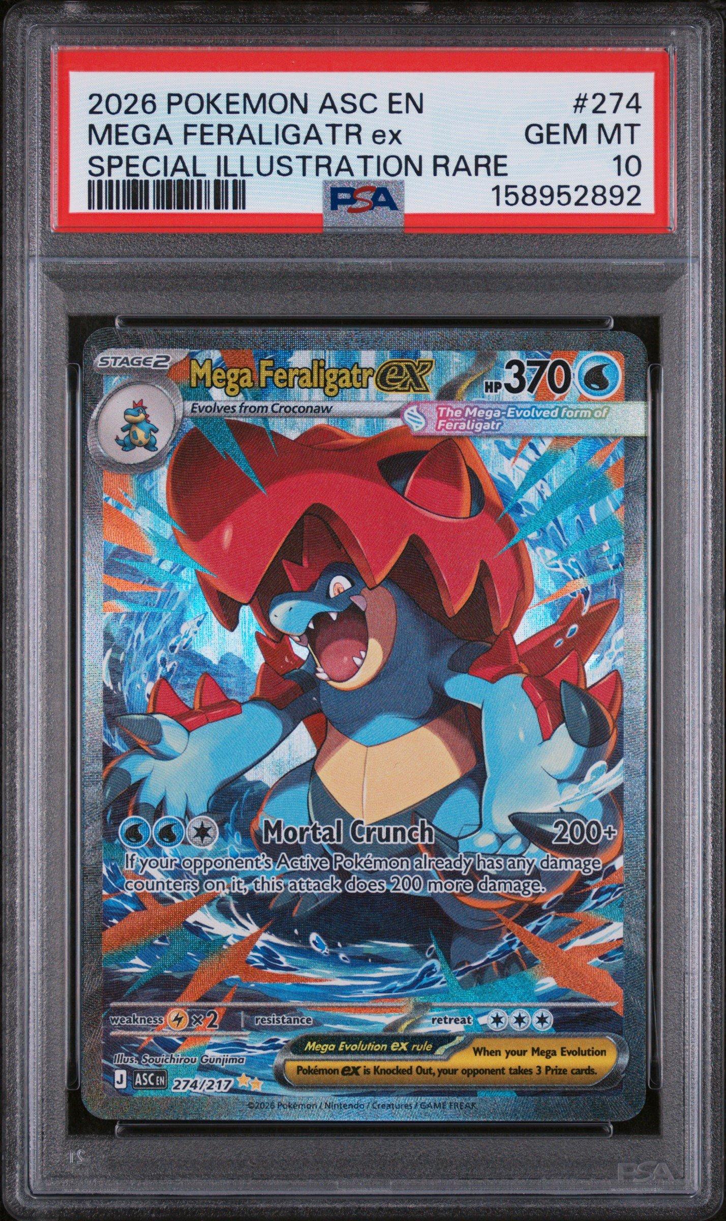 2026 Pokemon Asc En-ascended Heroes 274 Mega Feraligatr Ex Special