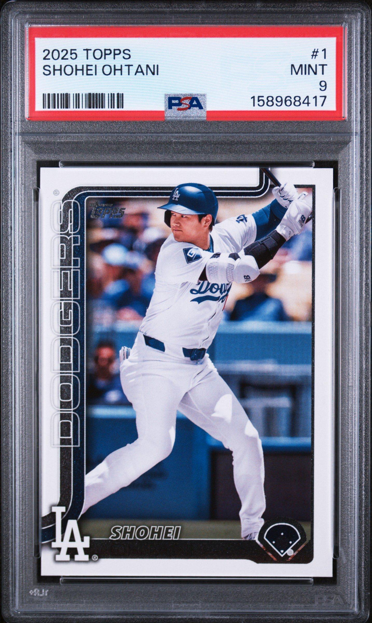 shohei ohtani graded card 2025 Topps 1 Shohei Ohtani PSA 9