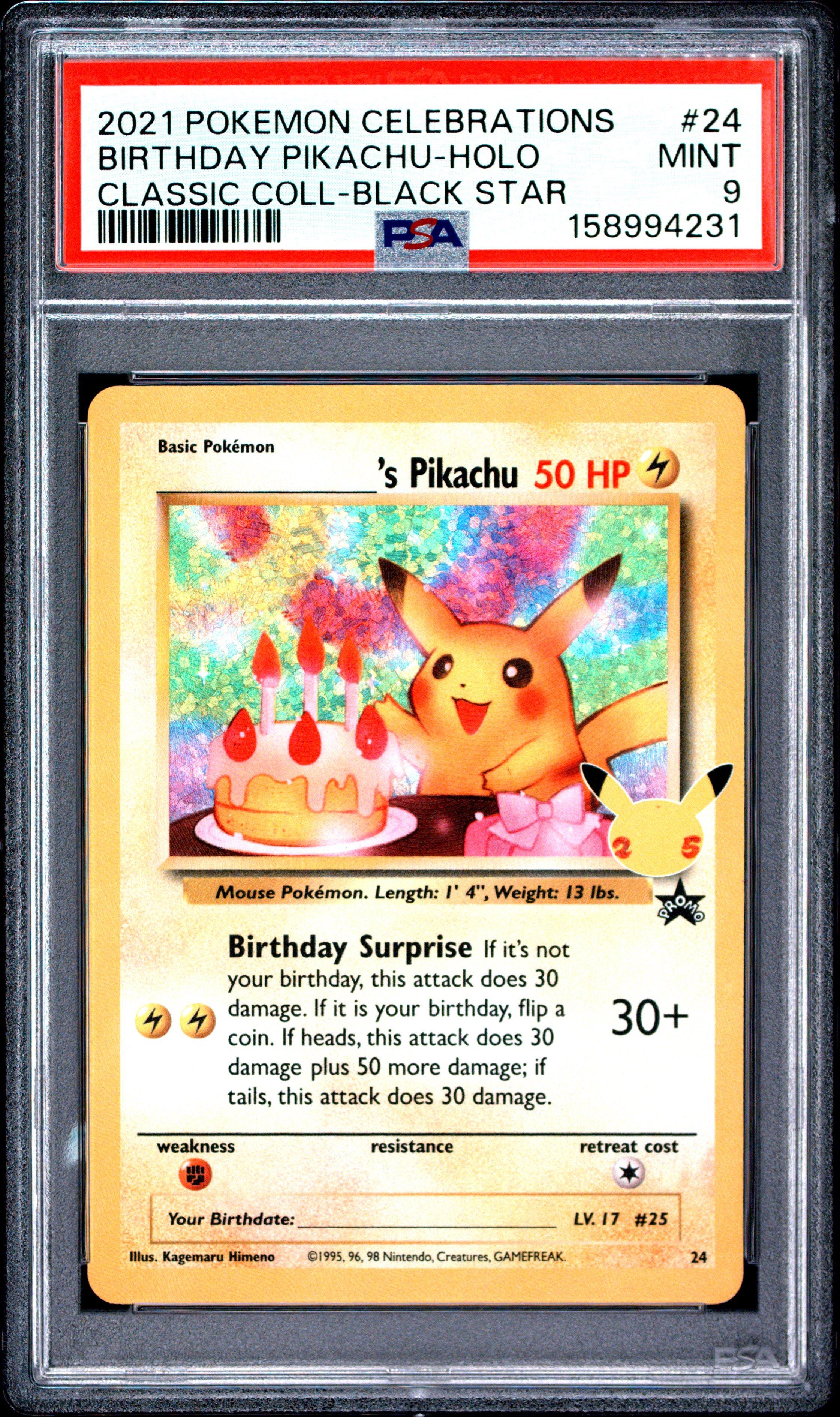 2021 Pokemon Celebrations Classic Collection 24 Birthday Pikachu