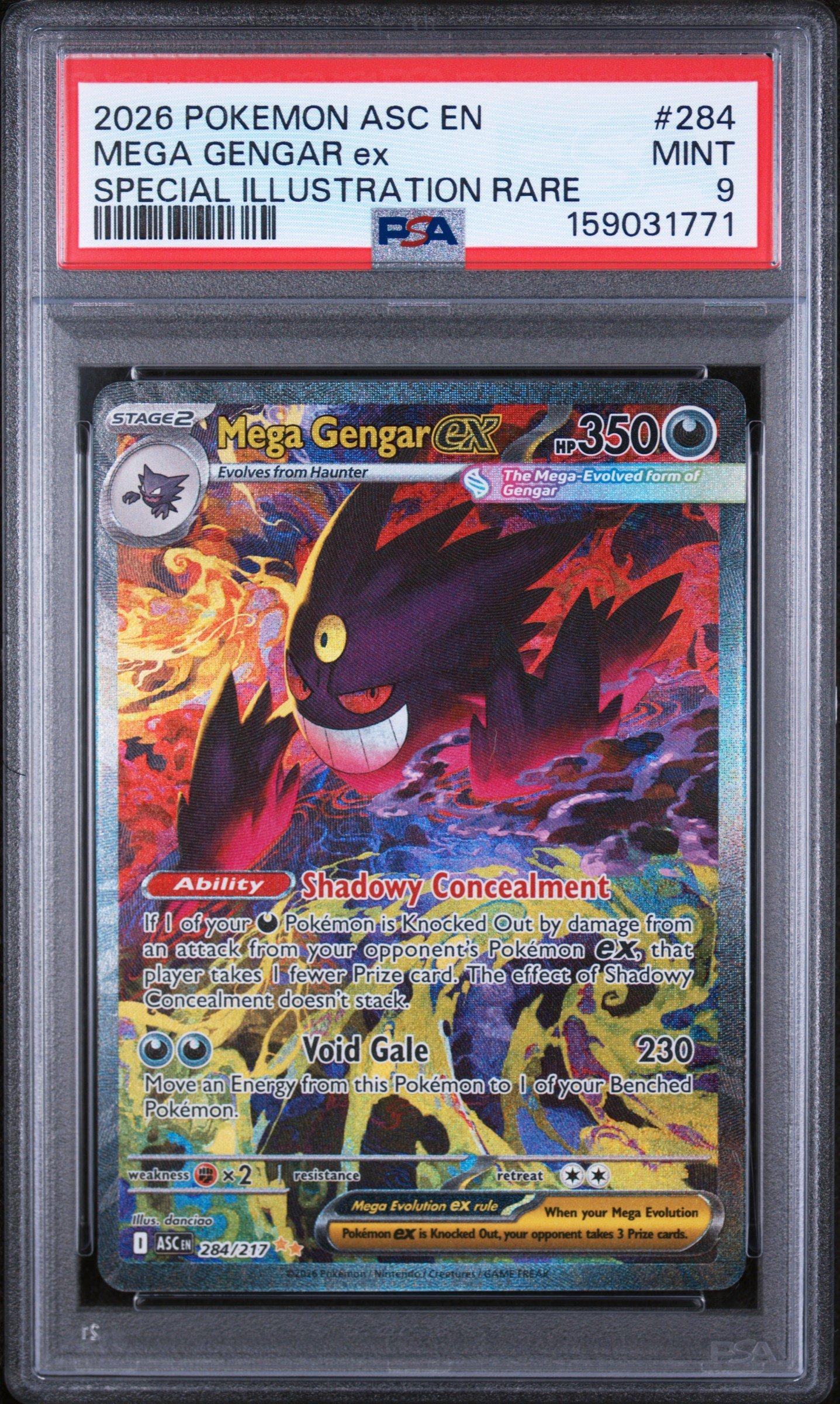 2026 Pokemon Asc En-ascended Heroes 284 Mega Gengar Ex Special