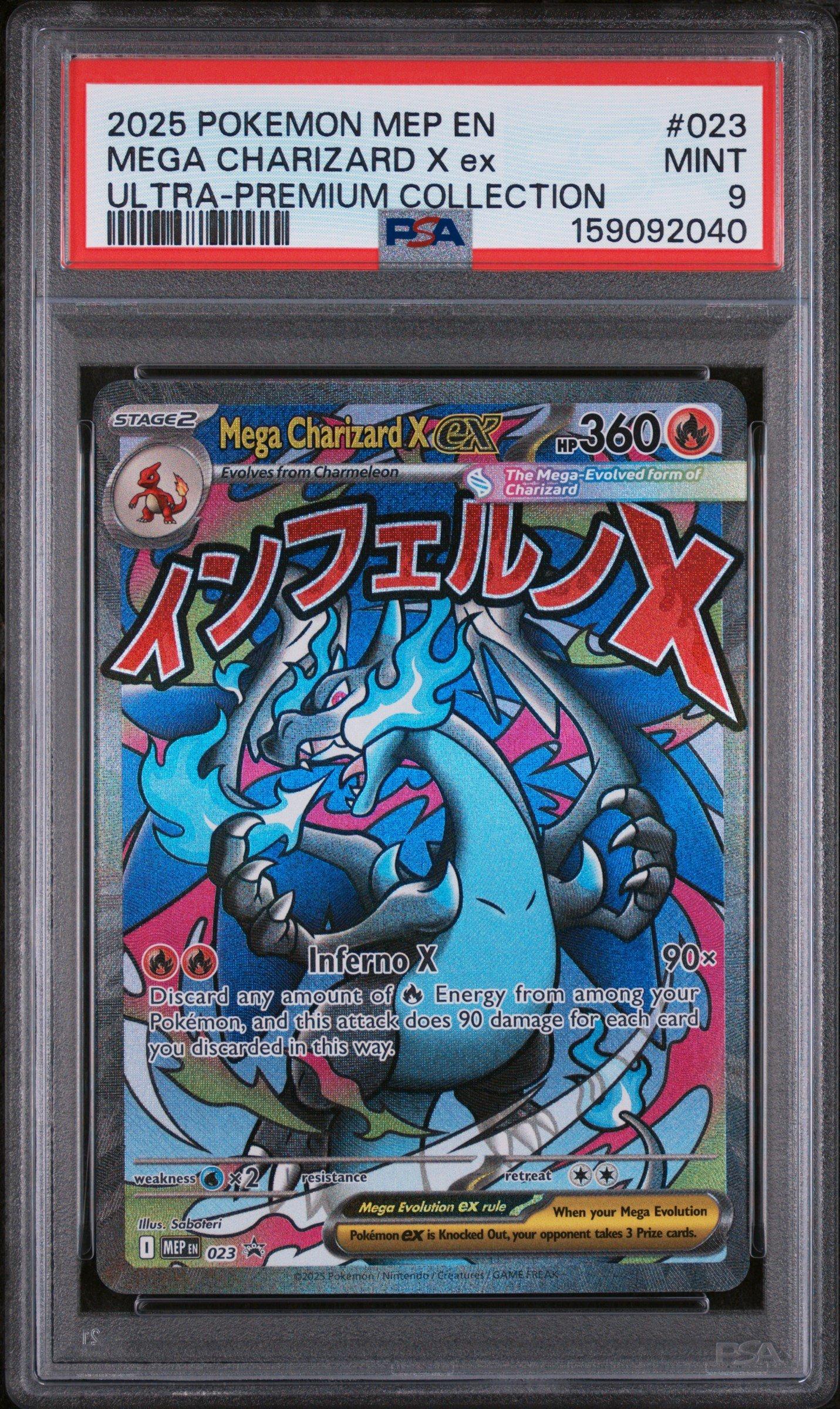 2025 Pokemon Mep En-me Black Star Promo 023 Mega Charizard X Ex