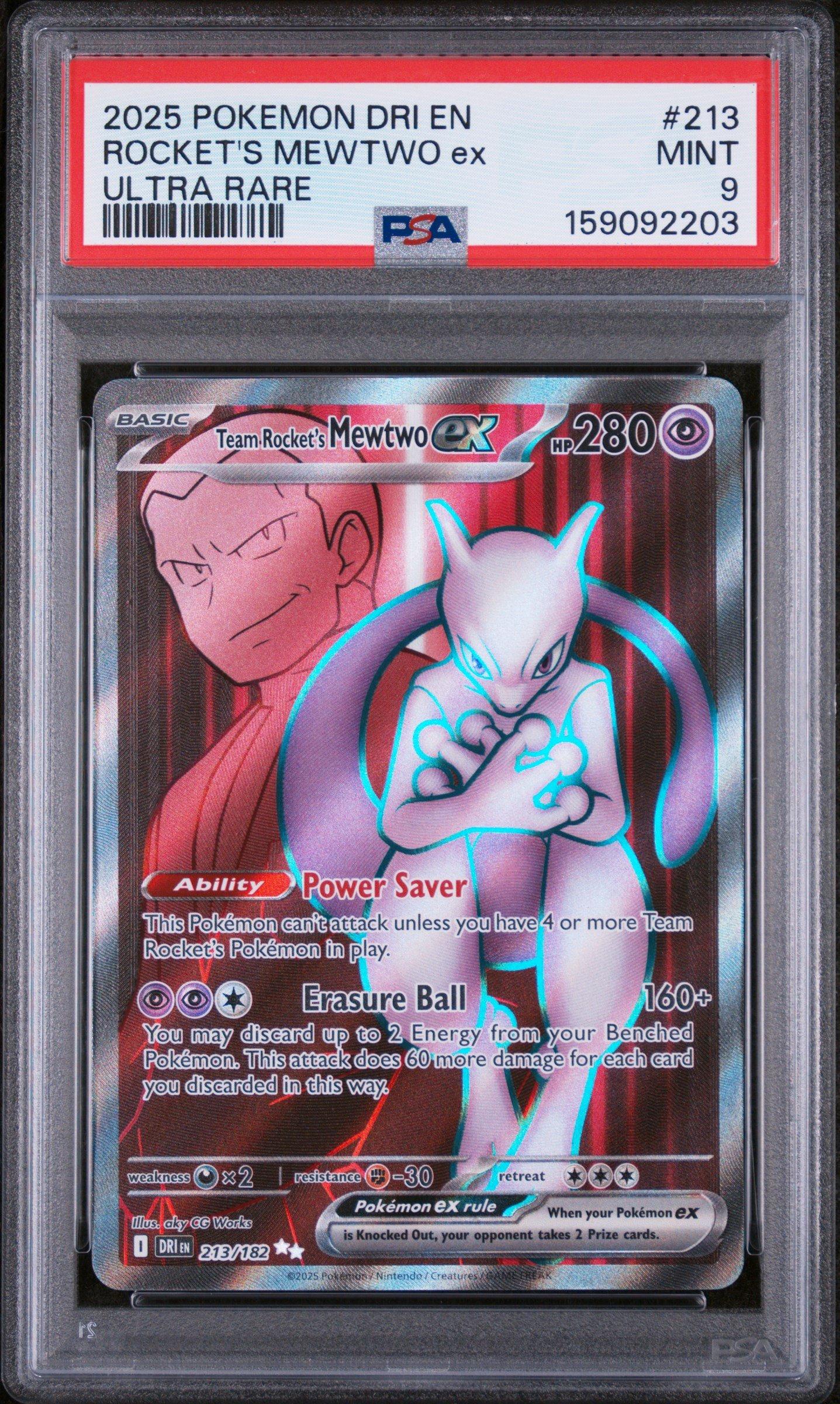 2025 Pokemon Dri En-destined Rivals 213 Team Rocket's Mewtwo Ex