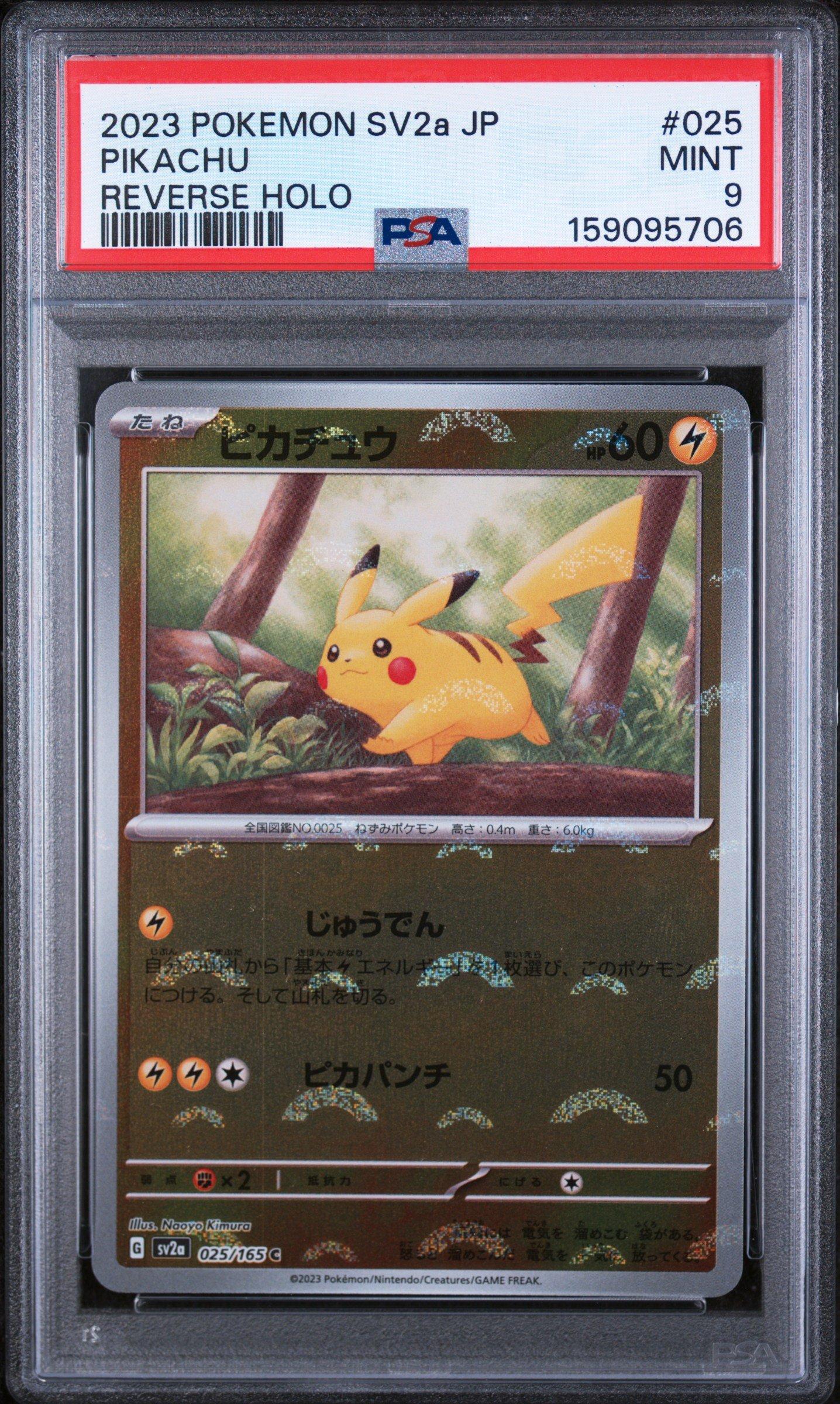 2023 Pokemon Japanese Sv2a-pokemon 151 025 Pikachu Reverse Holo