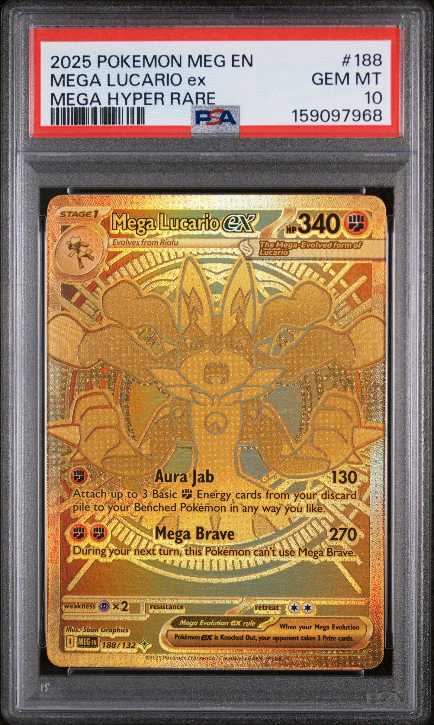 2025 Pokemon Meg En-mega Evolution 188 Mega Lucario Ex Mega Hyper