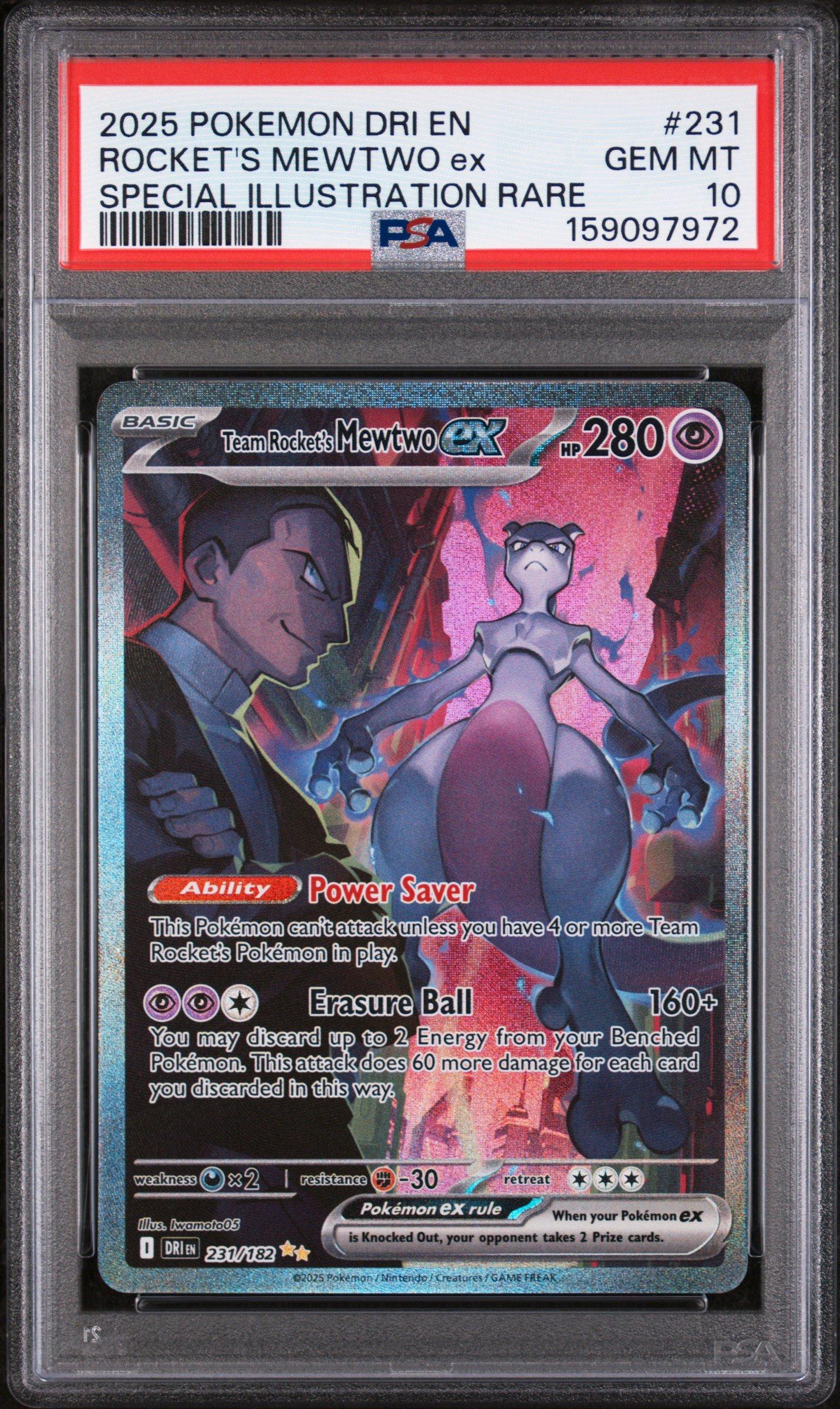 2025 Pokemon Dri En-destined Rivals 231 Team Rocket's Mewtwo Ex