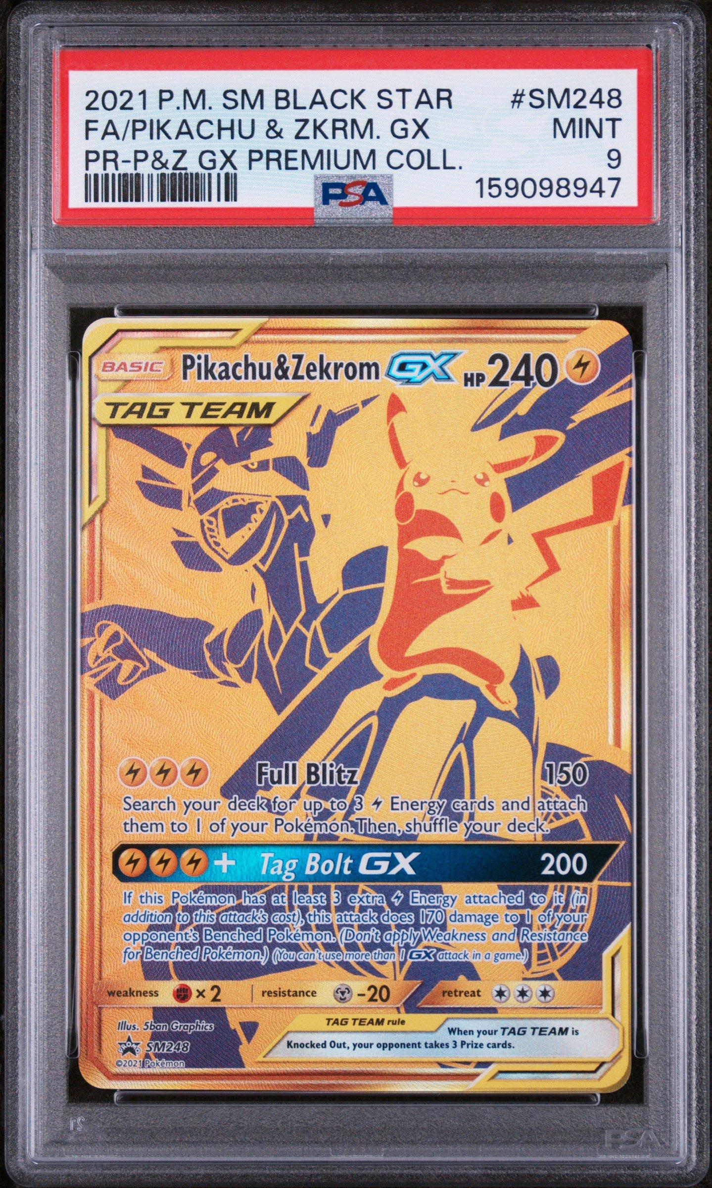 2021 Pokemon Sm Black Star Promo Sm248 Full Art/pikachu & Zekrom