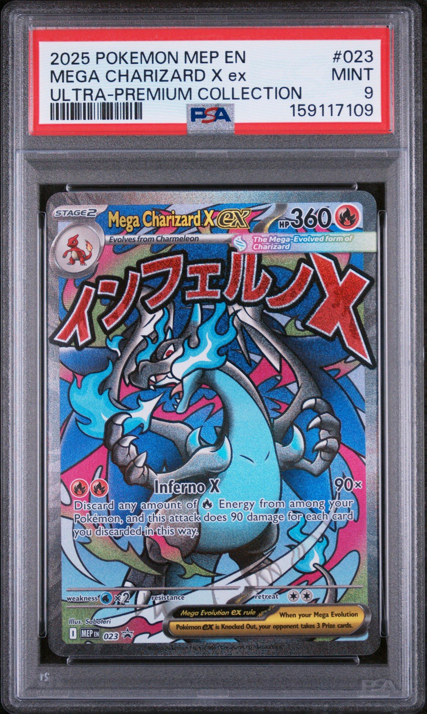 2025 Pokemon Mep En-me Black Star Promo 023 Mega Charizard X Ex