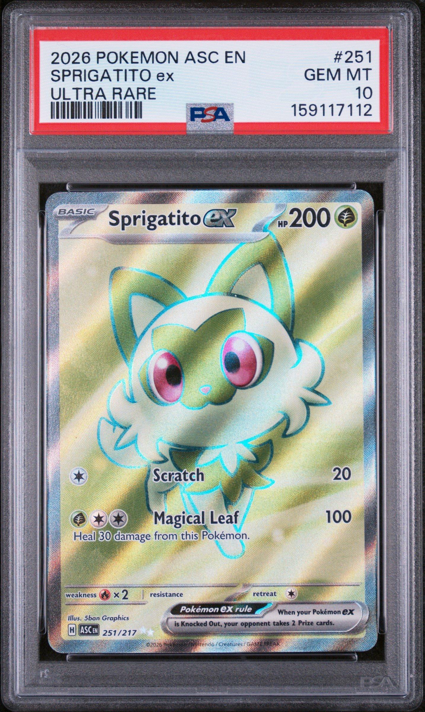 2026 Pokemon Asc En-ascended Heroes 251 Sprigatito Ex Ultra Rare