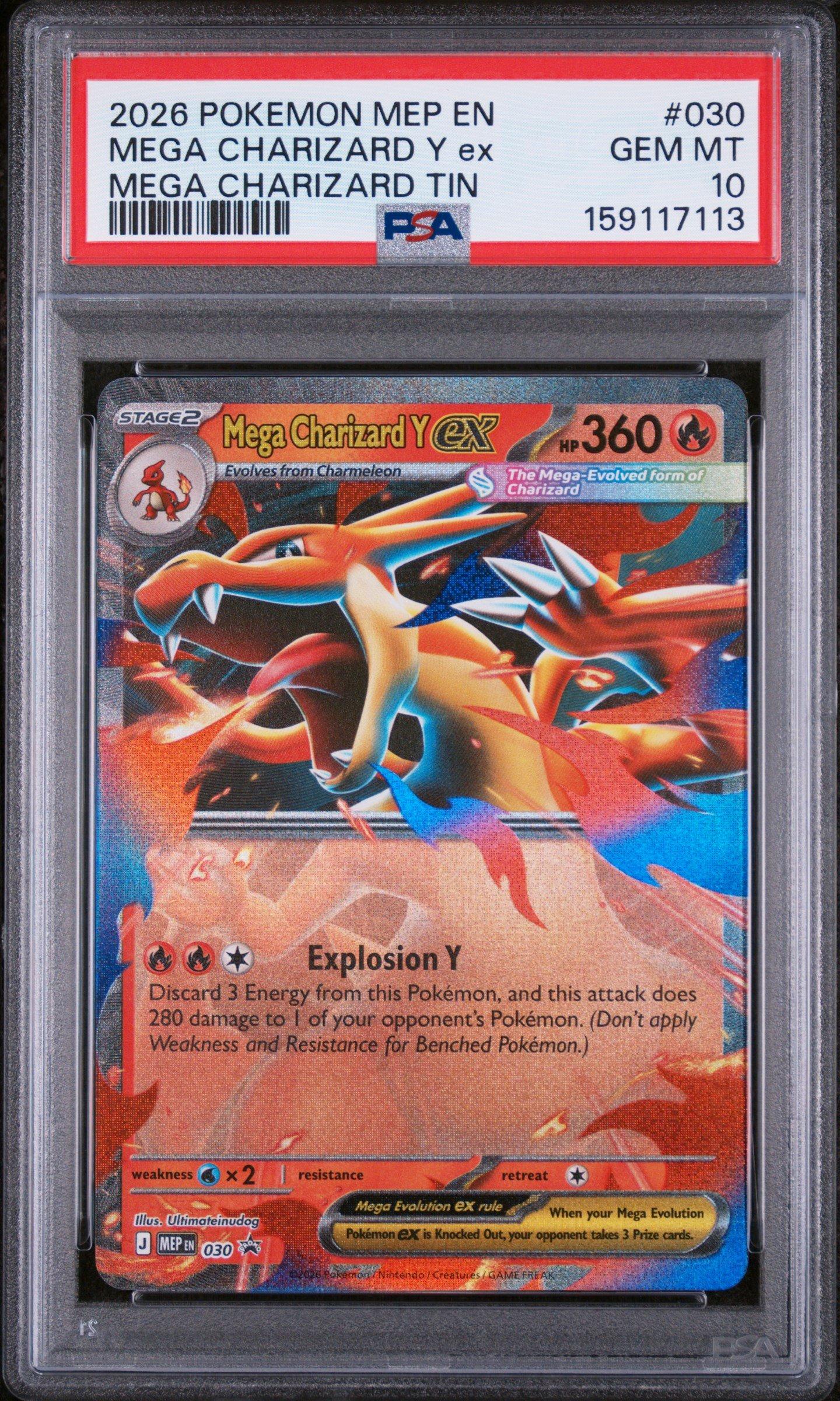 2026 Pokemon Mep En-me Black Star Promo 030 Mega Charizard Y Ex