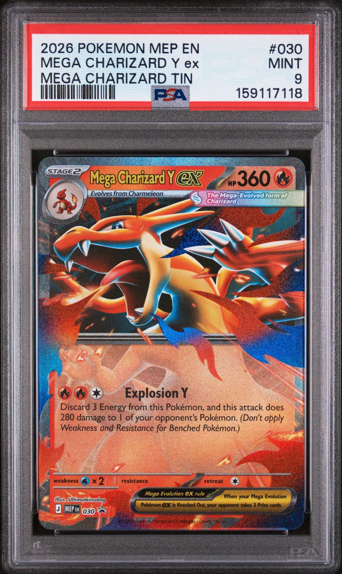 2026 Pokemon Mep En-me Black Star Promo 030 Mega Charizard Y Ex