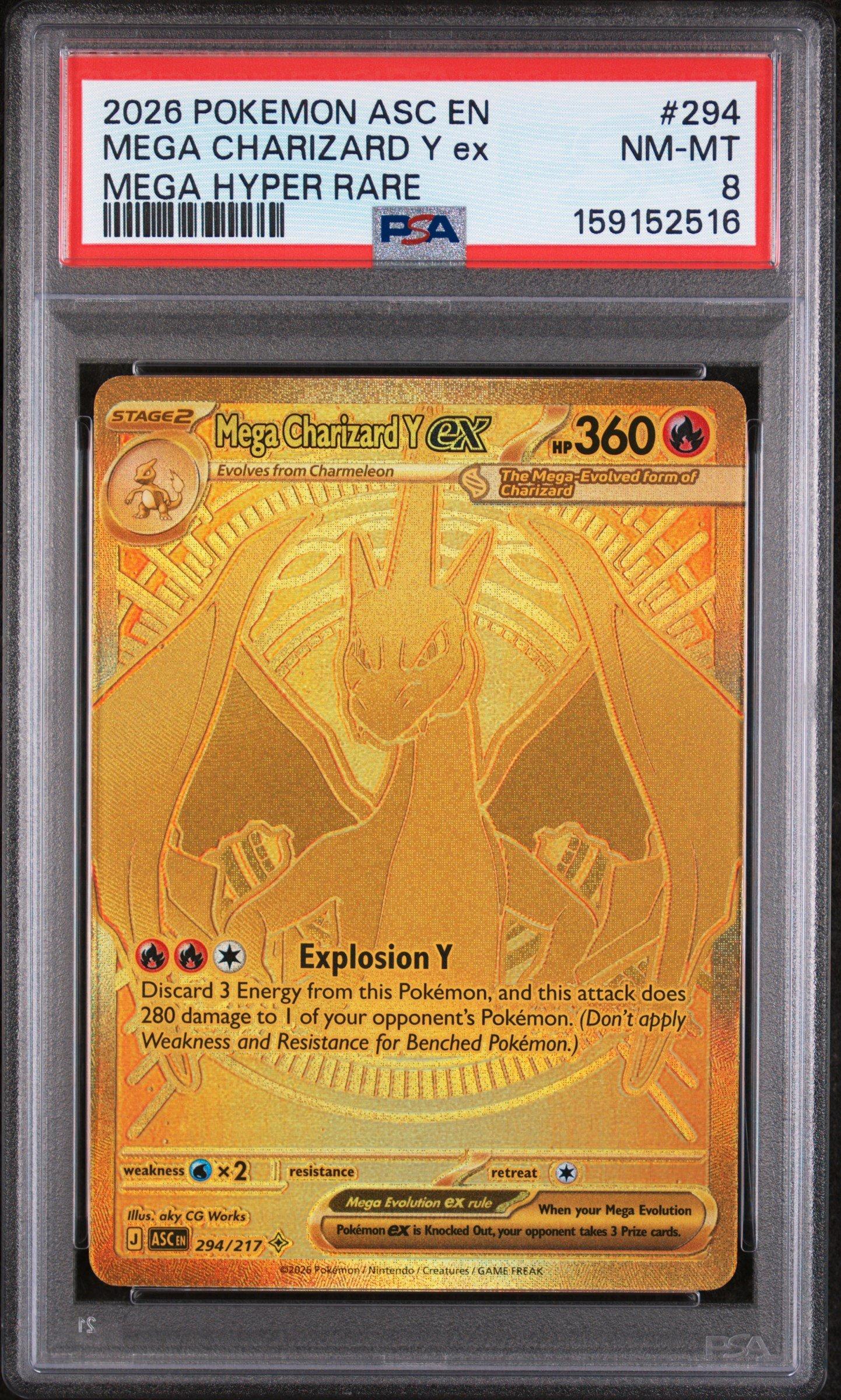 2026 Pokemon Asc En-ascended Heroes 294 Mega Charizard Y Ex Mega