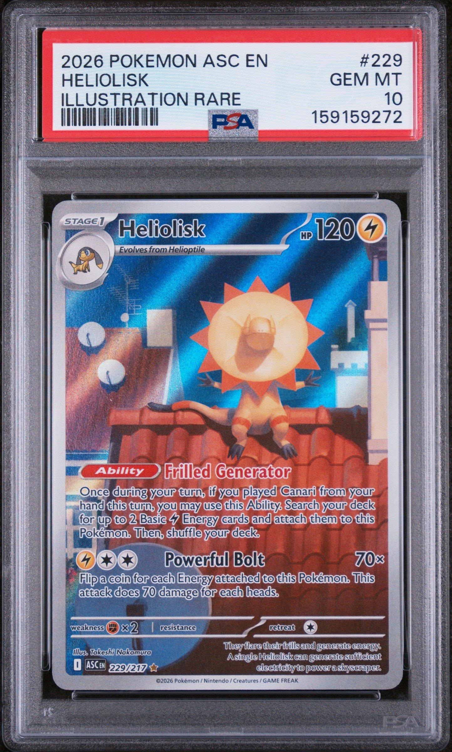 2026 Pokemon Asc En-ascended Heroes 229 Heliolisk Illustration