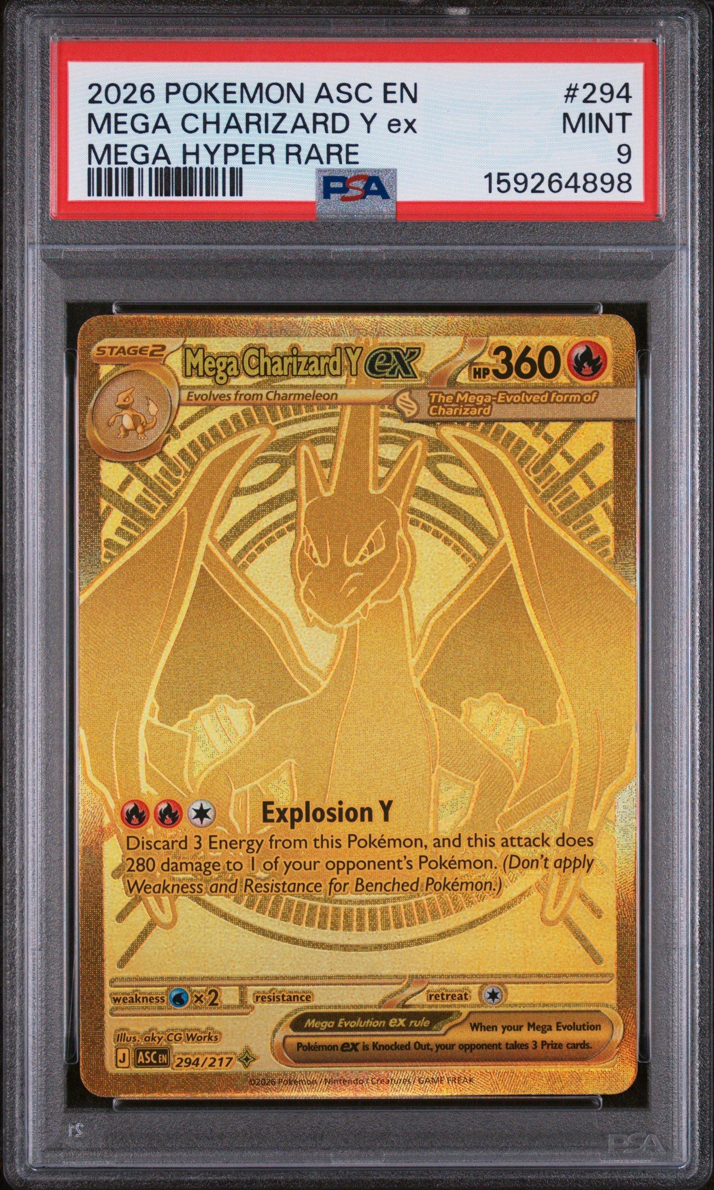charizard pokemon card 280 JP 280/XY-P (2016) PSA 10 Charizard ex (A1 280) 