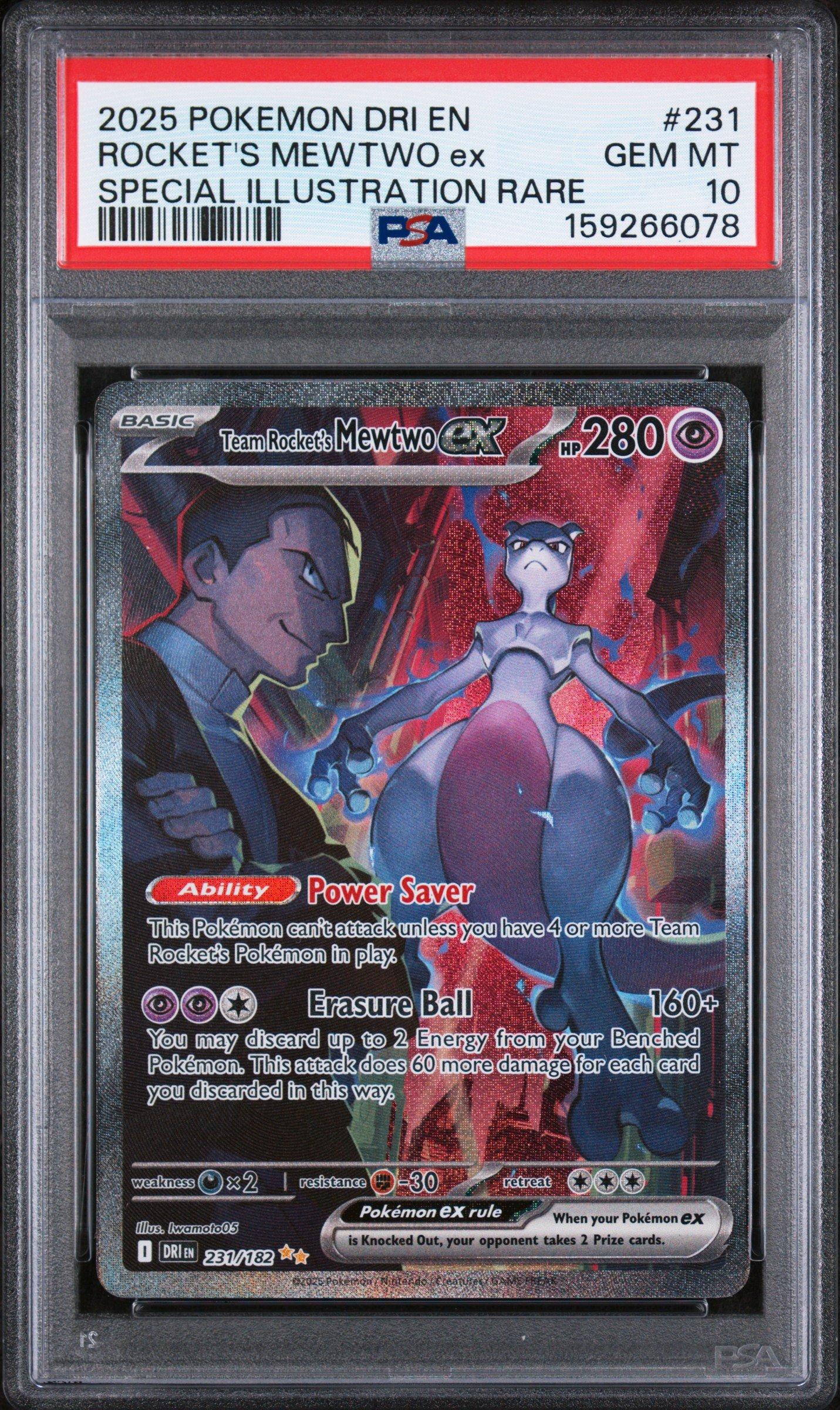 2025 Pokemon Dri En-destined Rivals 231 Team Rocket's Mewtwo Ex
