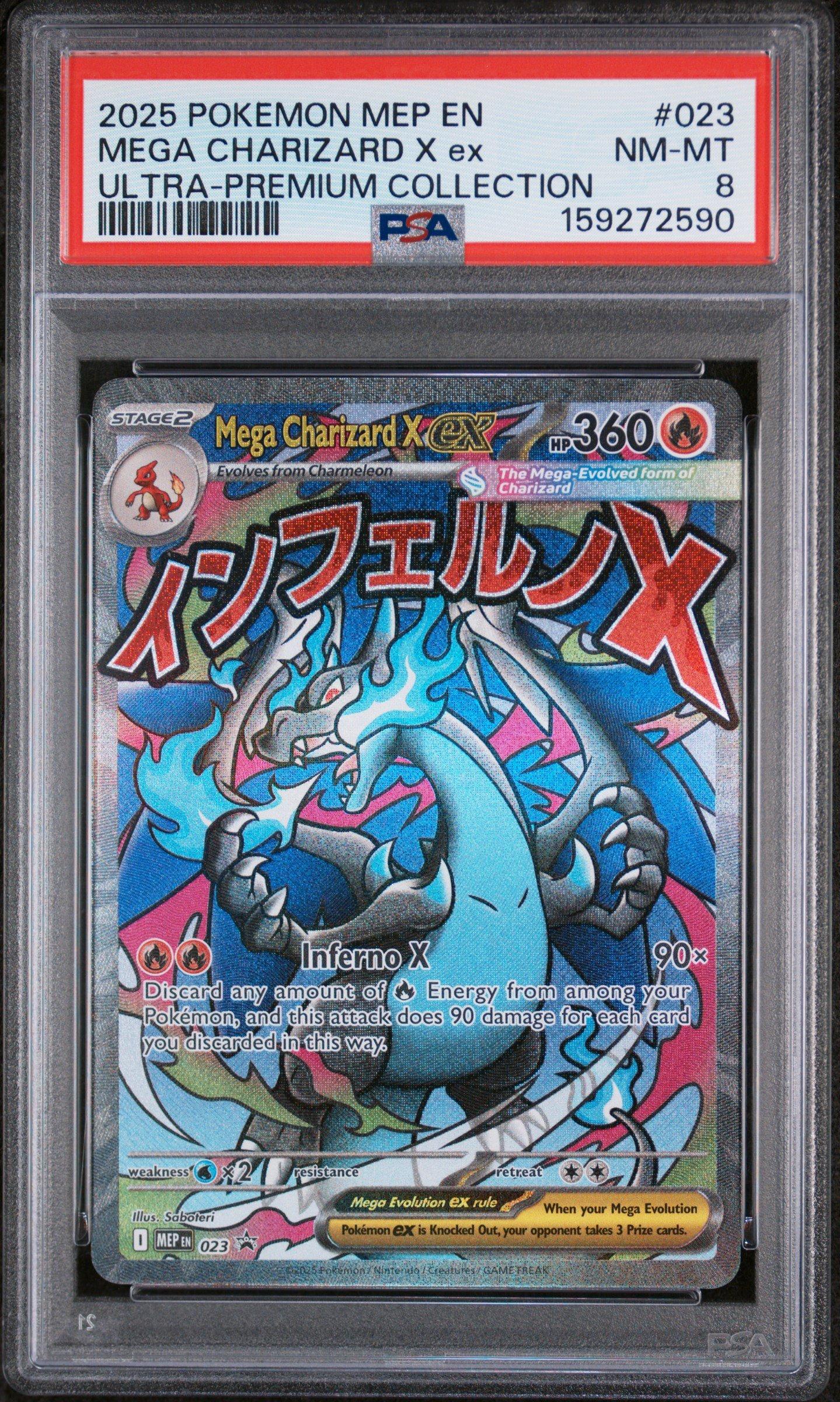 2025 Pokemon Mep En-me Black Star Promo 023 Mega Charizard X Ex