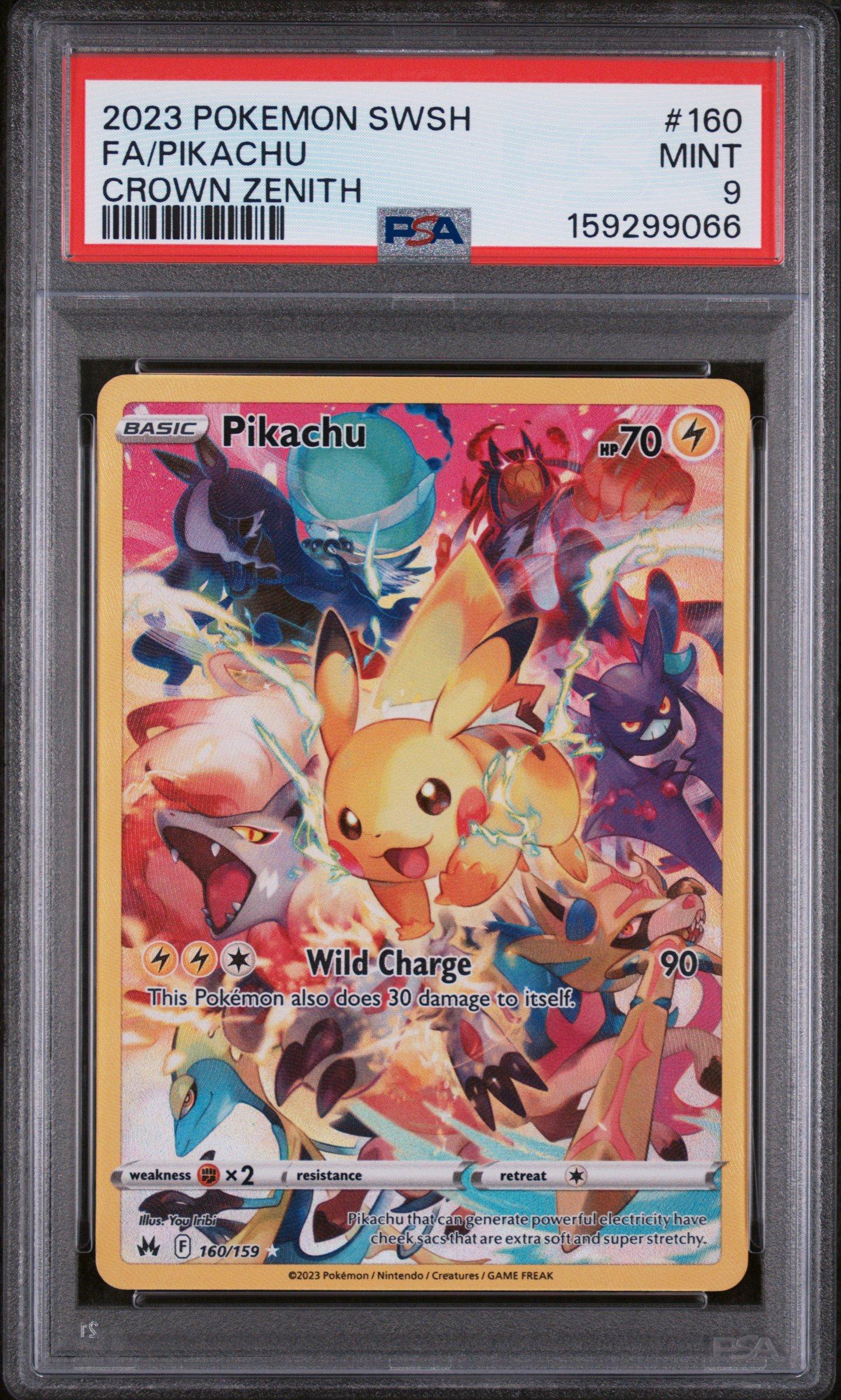 2023 Pokemon Sword And Shield Crown Zenith 160 Full Art/pikachu