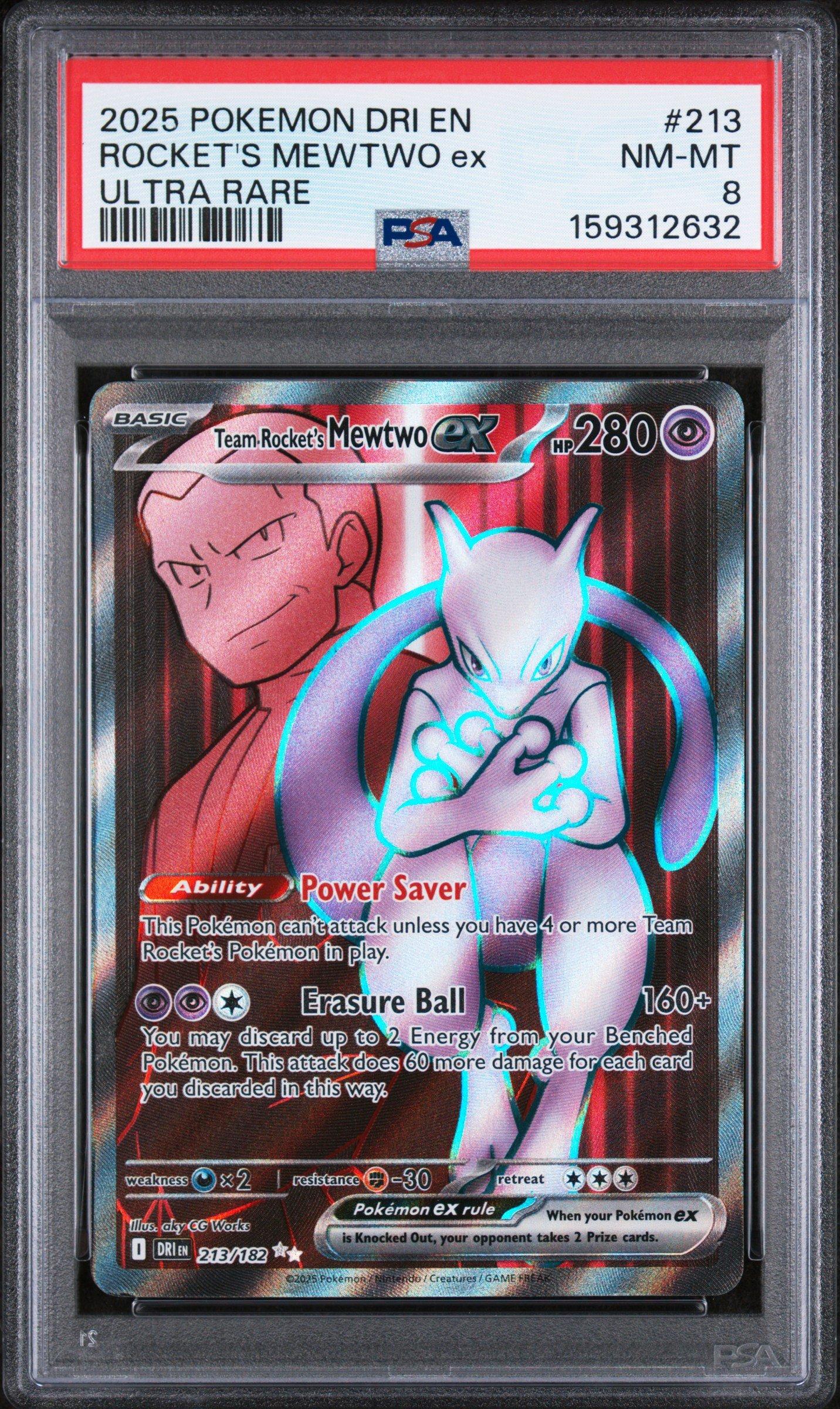 2025 Pokemon Dri En-destined Rivals 213 Team Rocket's Mewtwo Ex