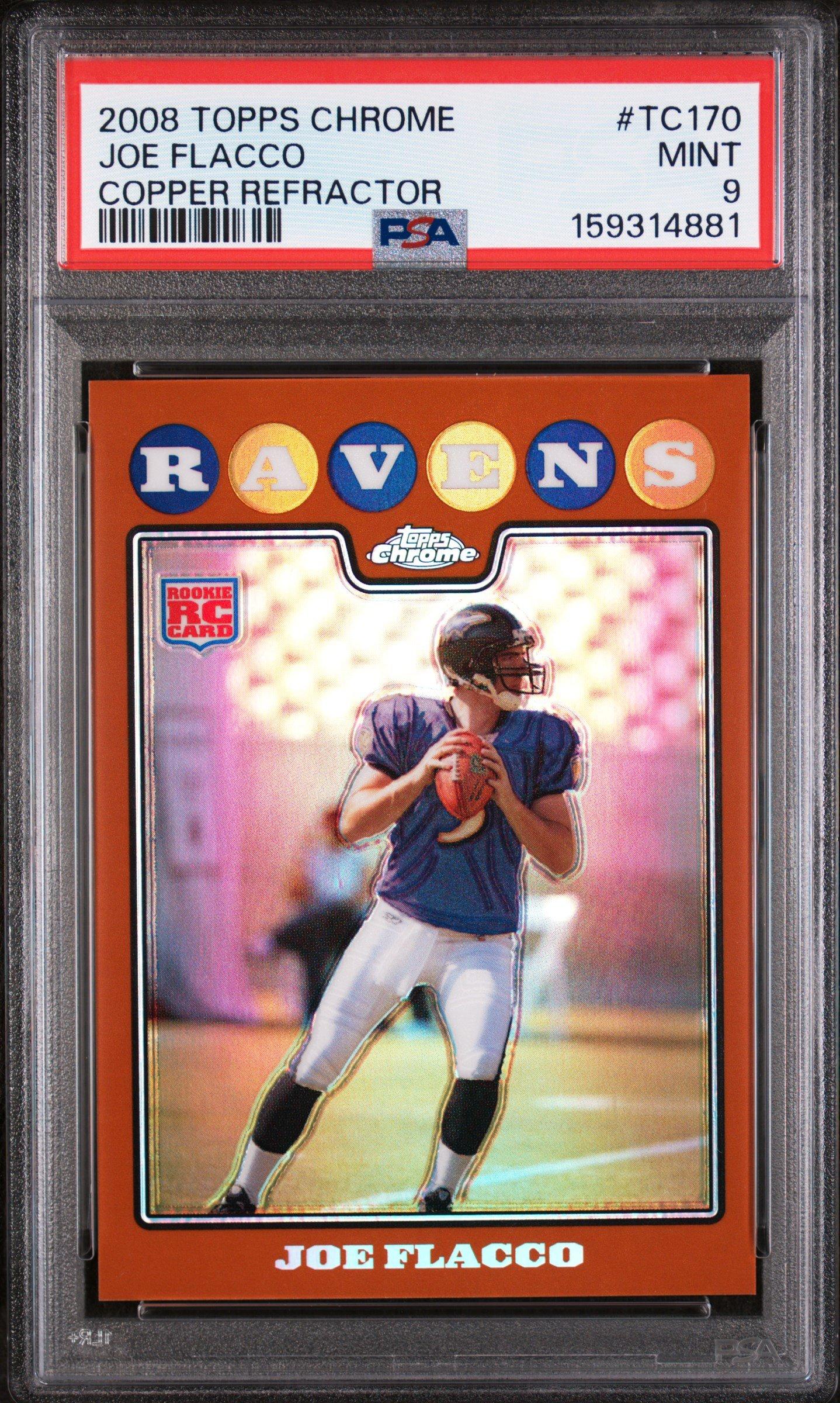 2008 Topps Chrome Tc170 Joe Flacco Copper Refractor PSA 9 Graded