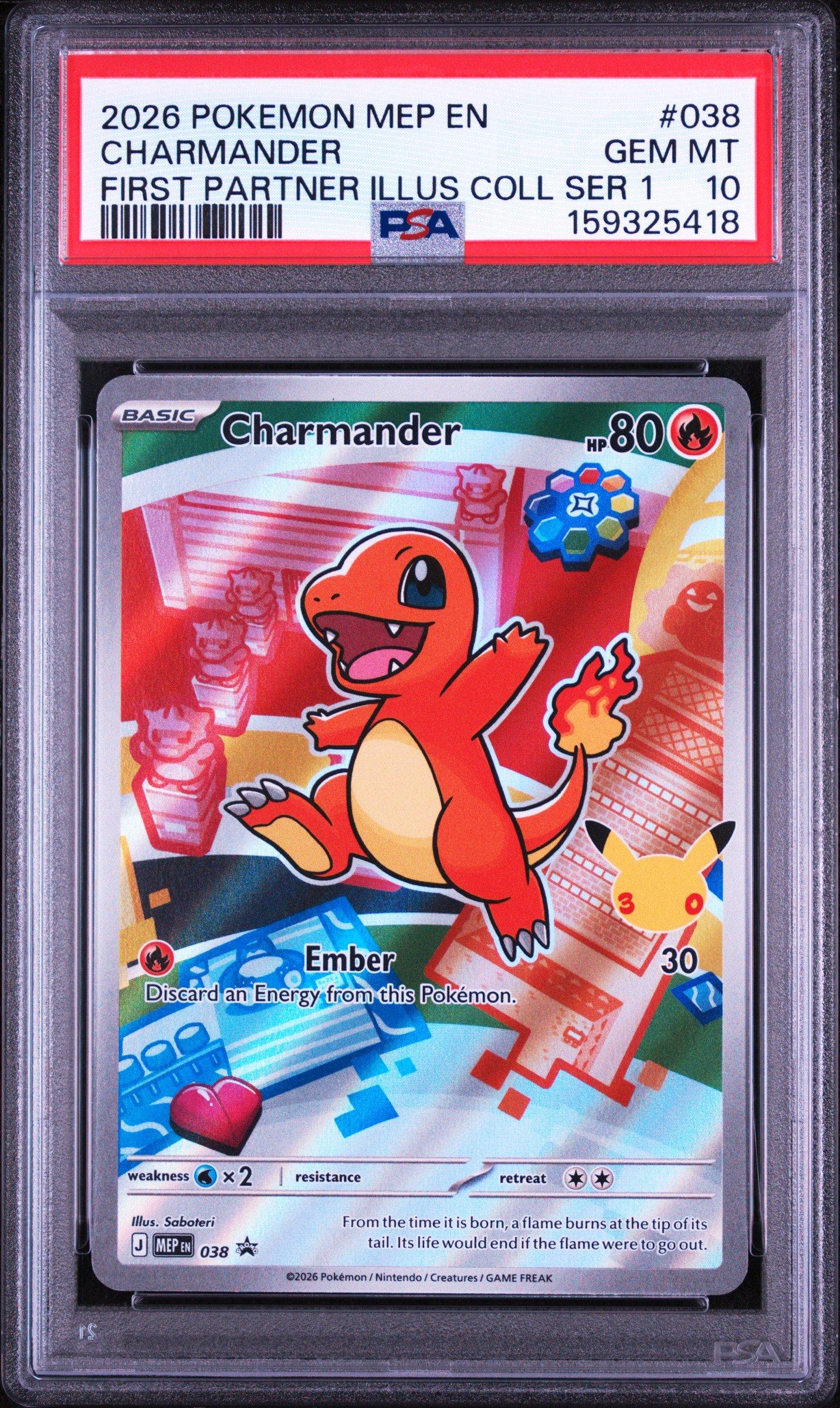 2026 Pokemon Mep En-me Black Star Promo 038 Charmander First