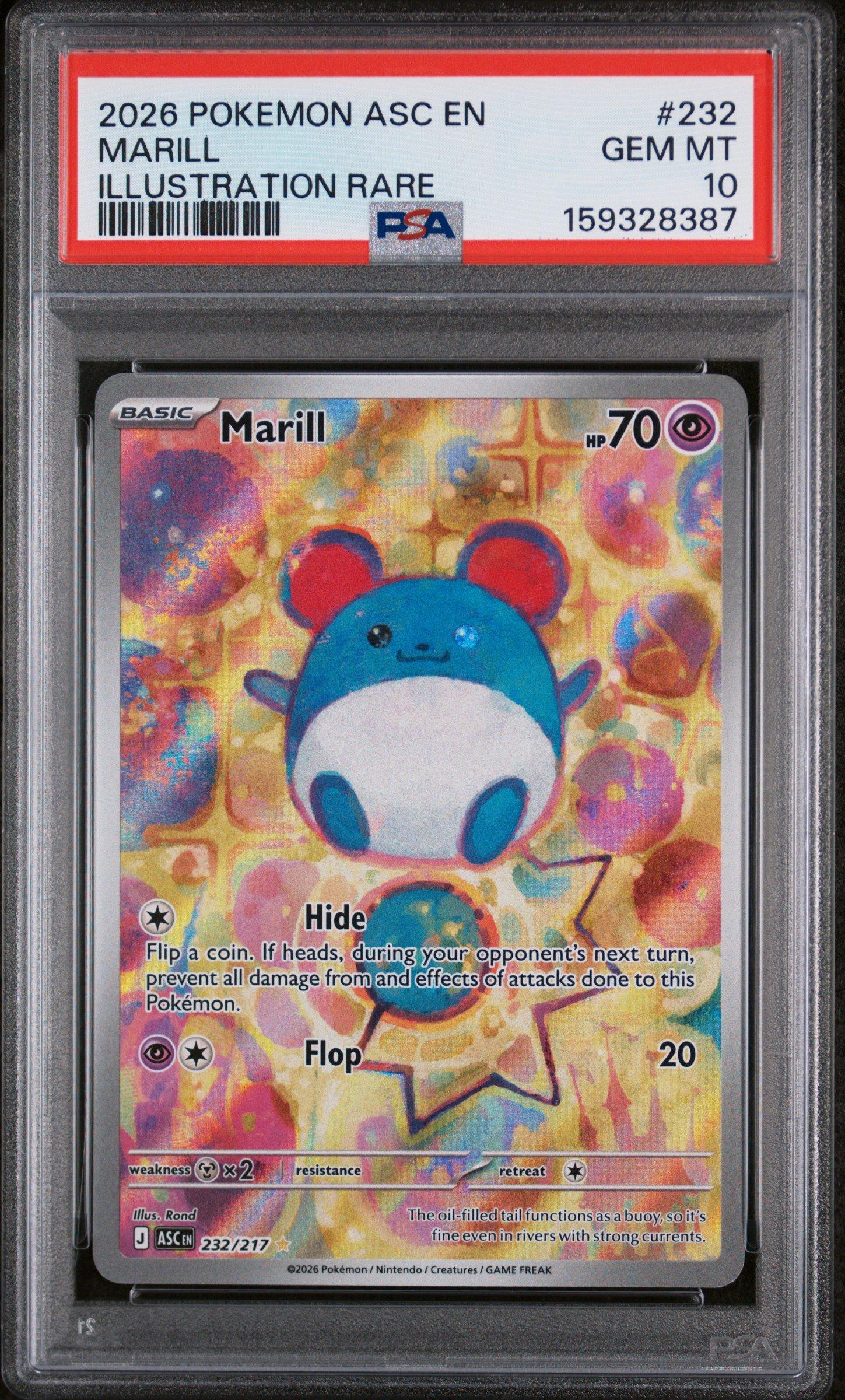 2026 Pokemon Asc En-ascended Heroes 232 Marill Illustration Rare