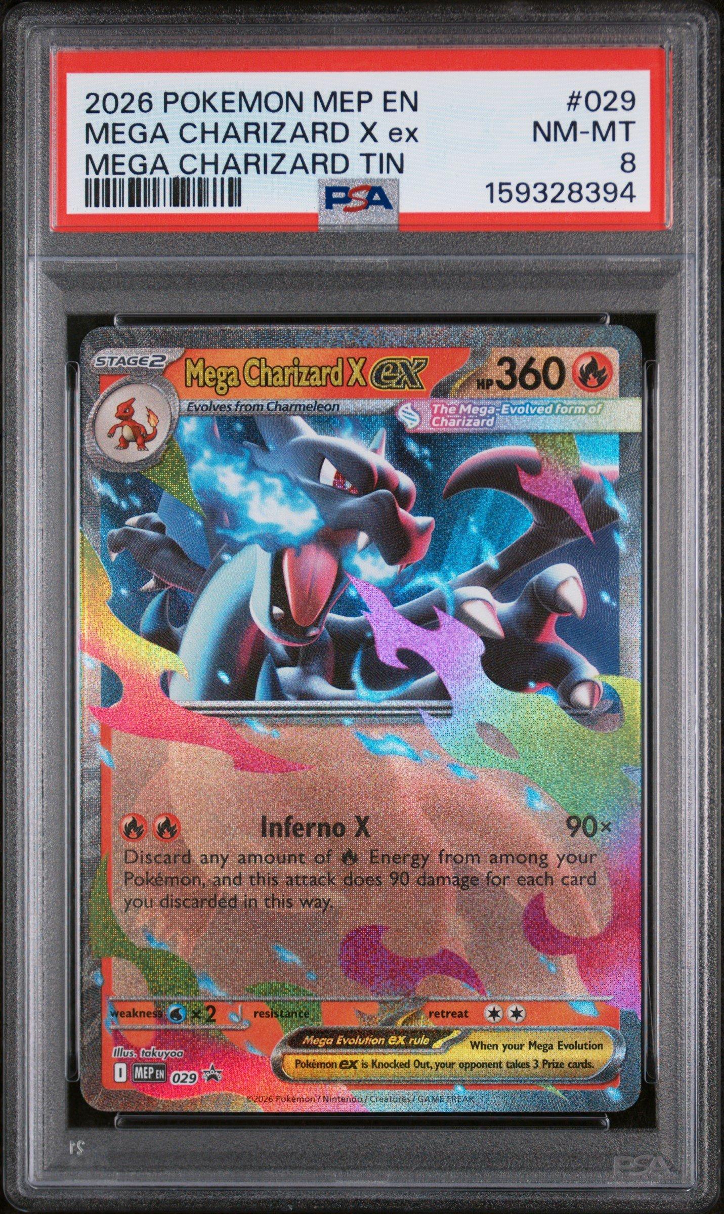 2026 Pokemon Mep En-me Black Star Promo 029 Mega Charizard X Ex