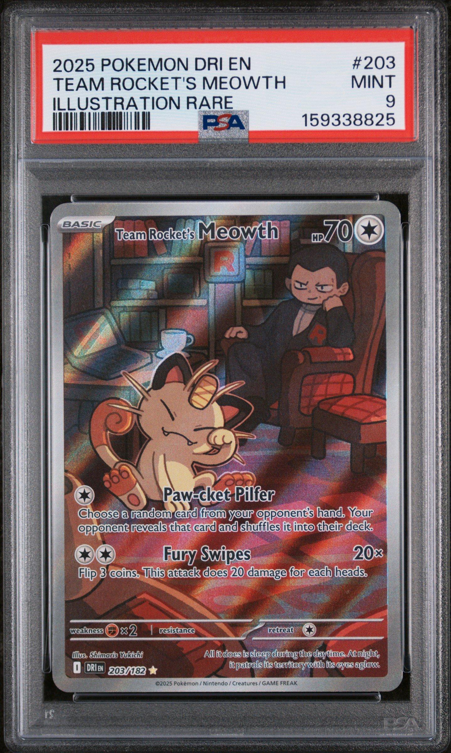 2025 Pokemon Dri En-destined Rivals 203 Team Rocket's Meowth
