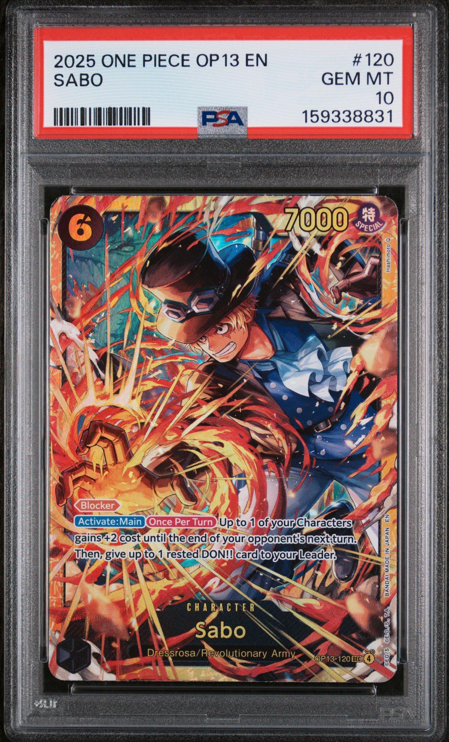 2025 One Piece Op13-carrying On His Will 120 Sabo PSA 10 | GameStop