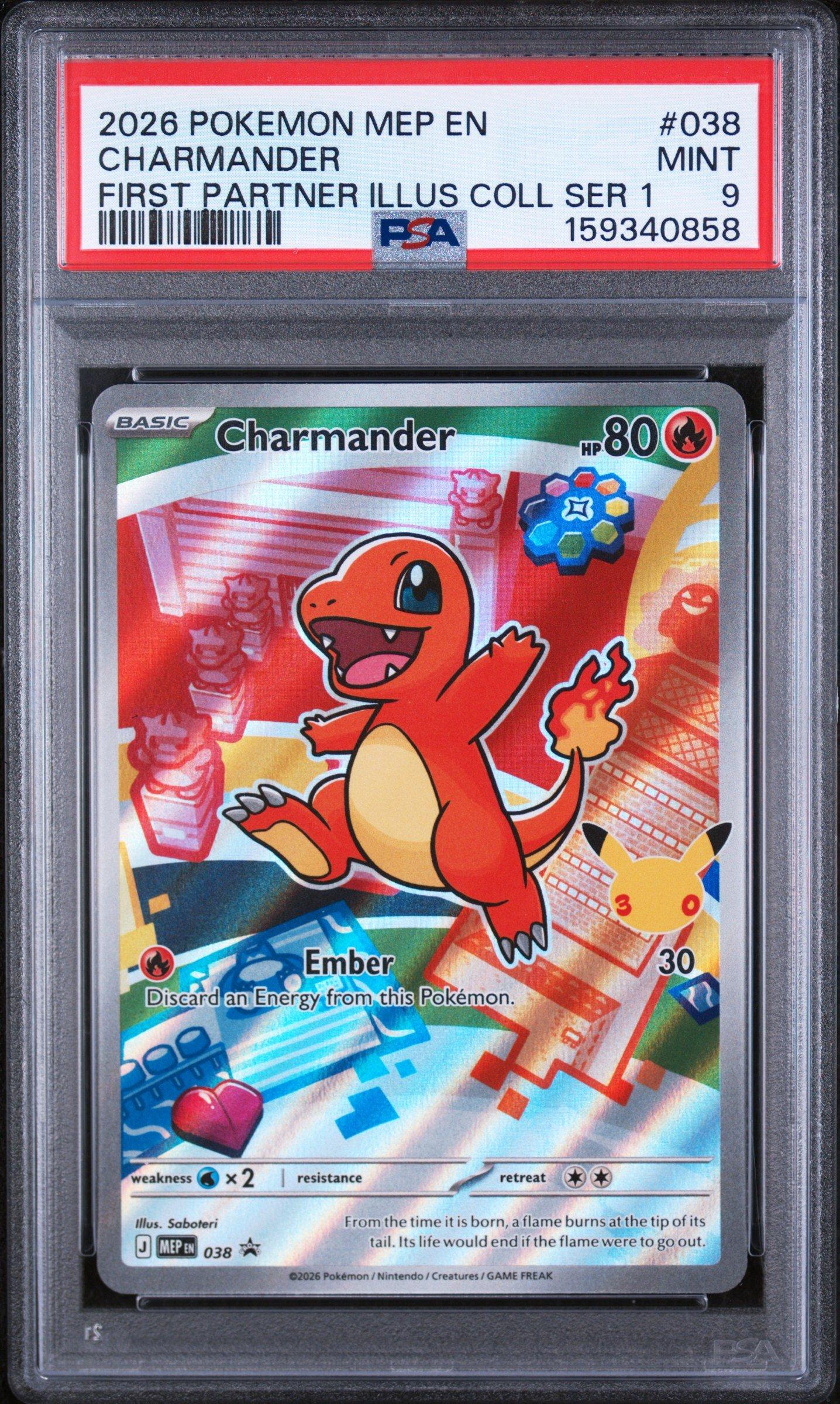 シナリー　C3 CF-P まゆ様 2026 Pokemon Mep En-me Black Star Promo 038 Charmander First
