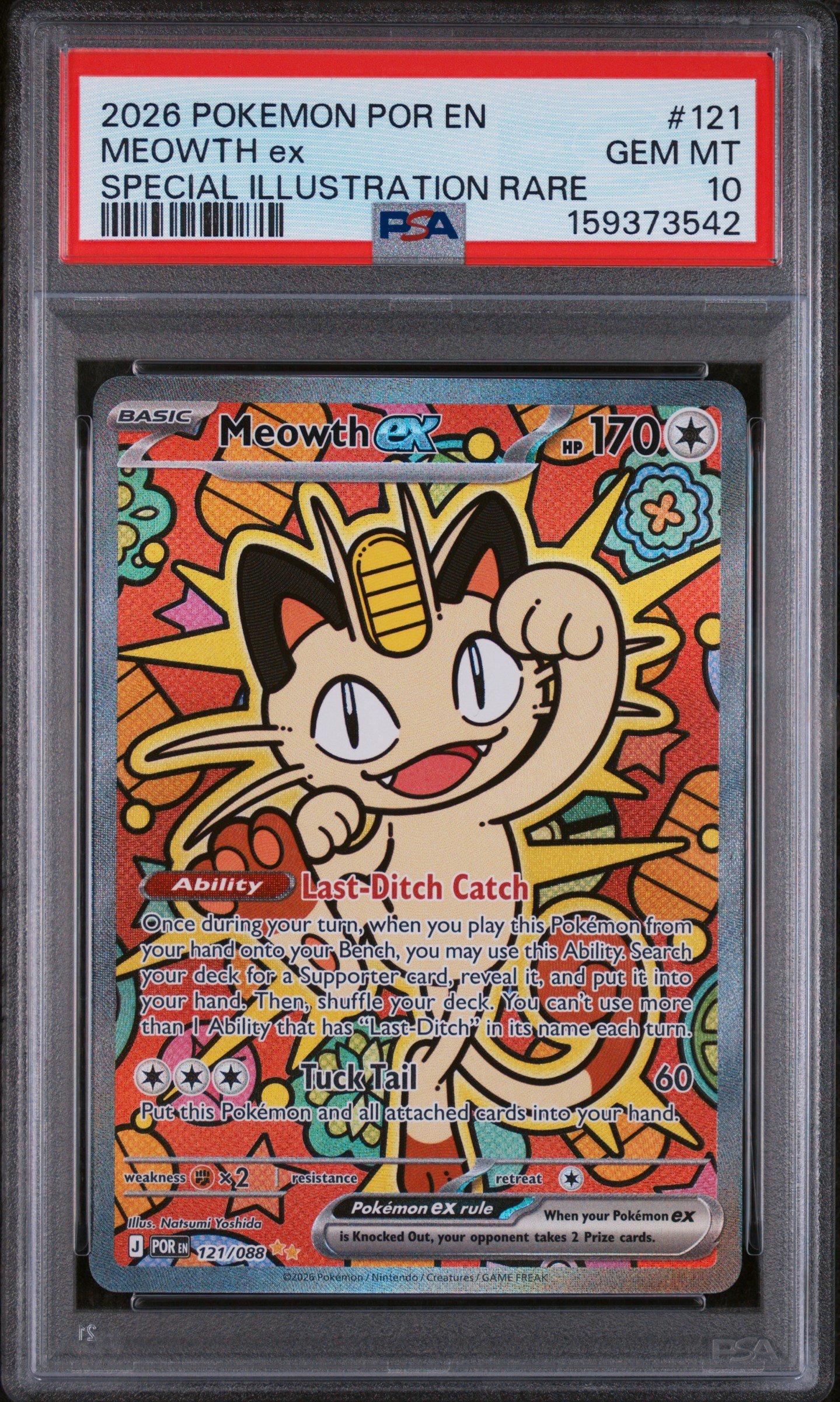 2026 Pokemon Por En-perfect Order 121 Meowth Ex Special