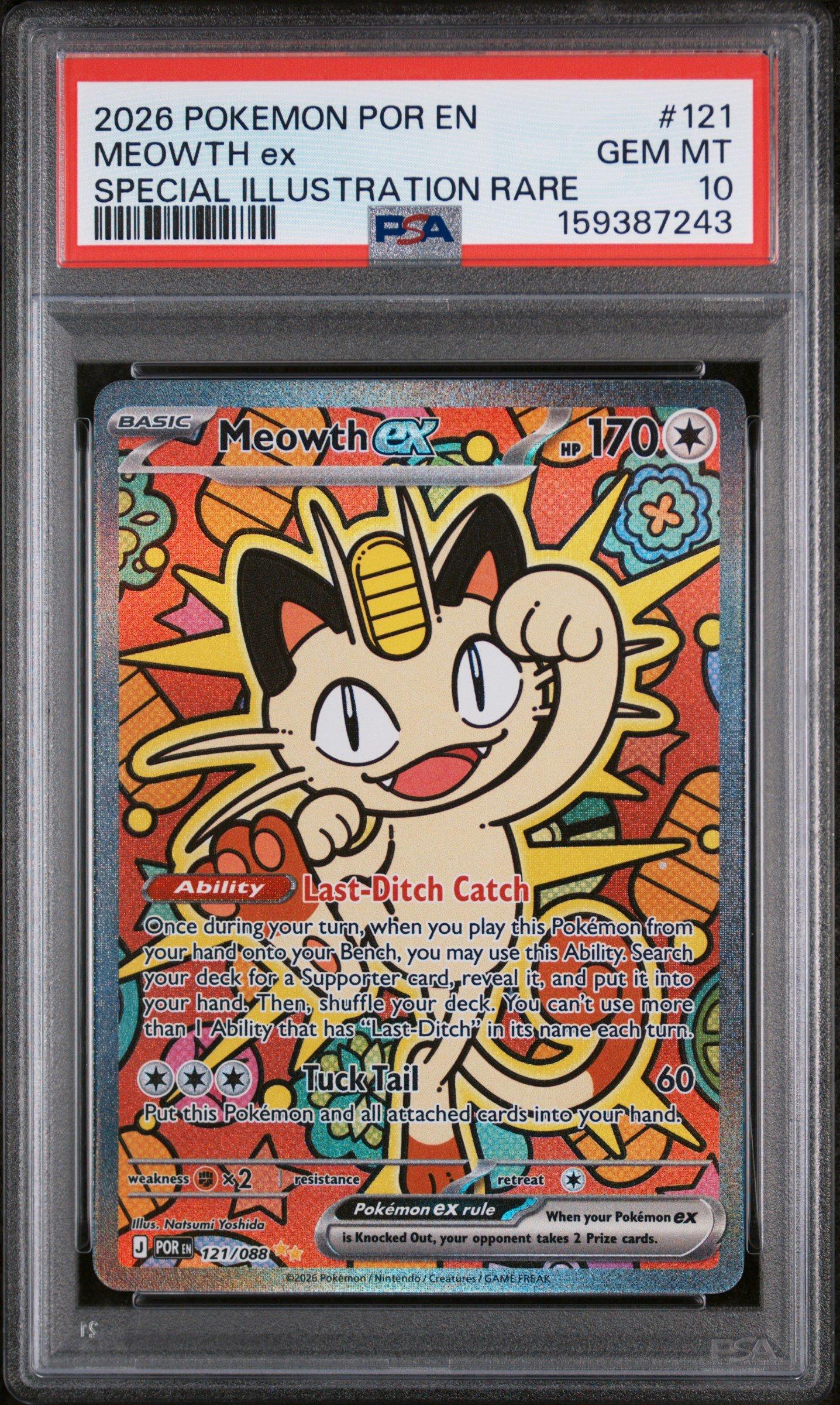 2026 Pokemon Por En-perfect Order 121 Meowth Ex Special