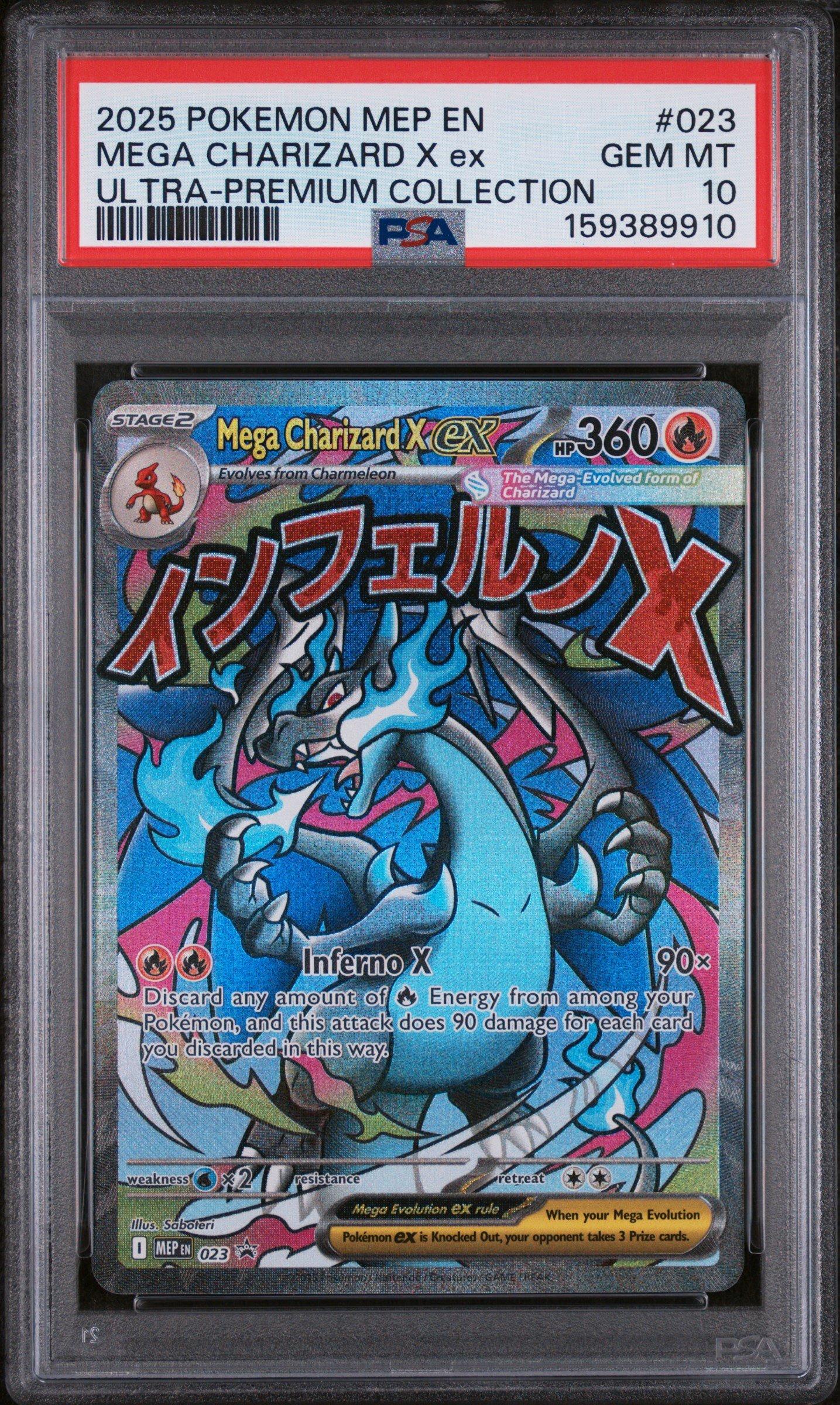 2025 Pokemon Mep En-me Black Star Promo 023 Mega Charizard X Ex