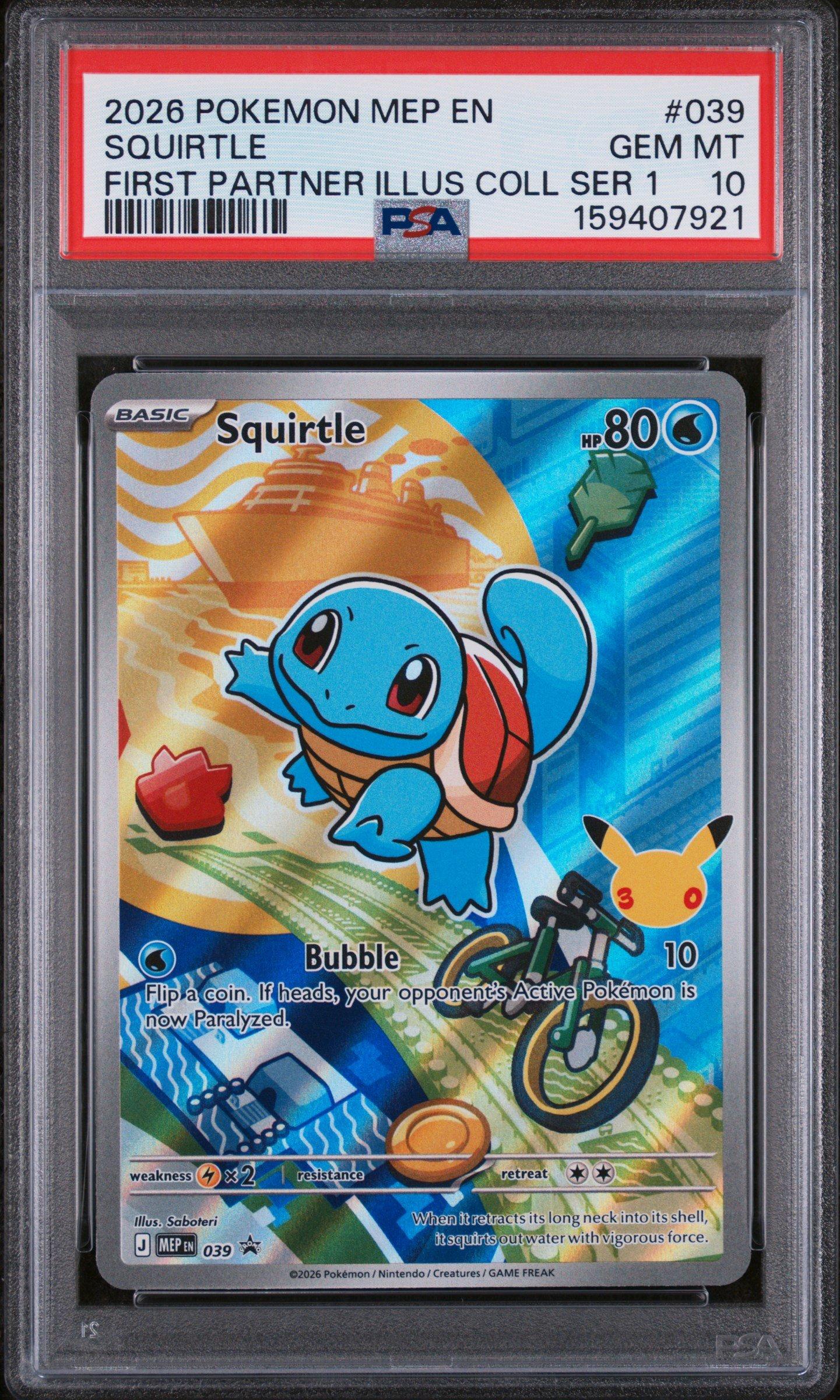 2026 Pokemon Mep En-me Black Star Promo 039 Squirtle First Partner 