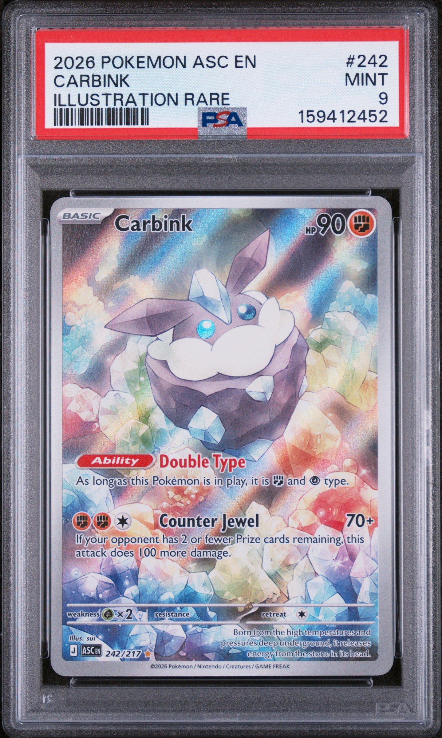 2026 Pokemon Asc En-ascended Heroes 242 Carbink Illustration Rare