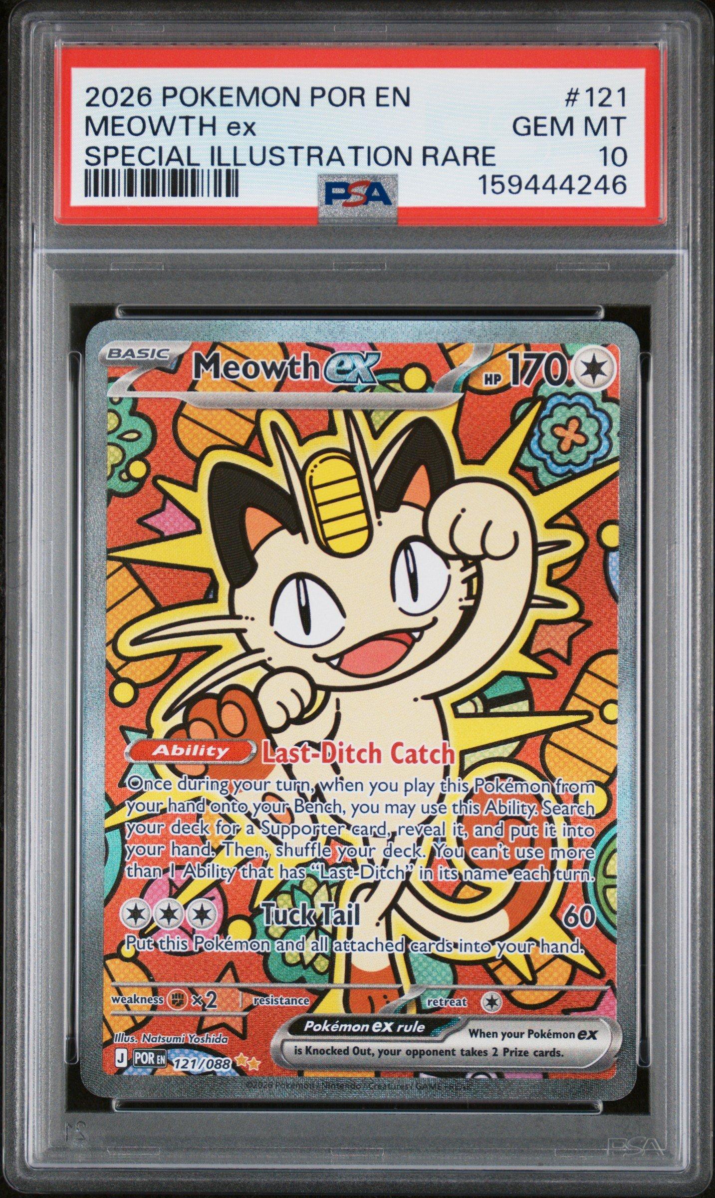 2026 Pokemon Por En-perfect Order 121 Meowth Ex Special
