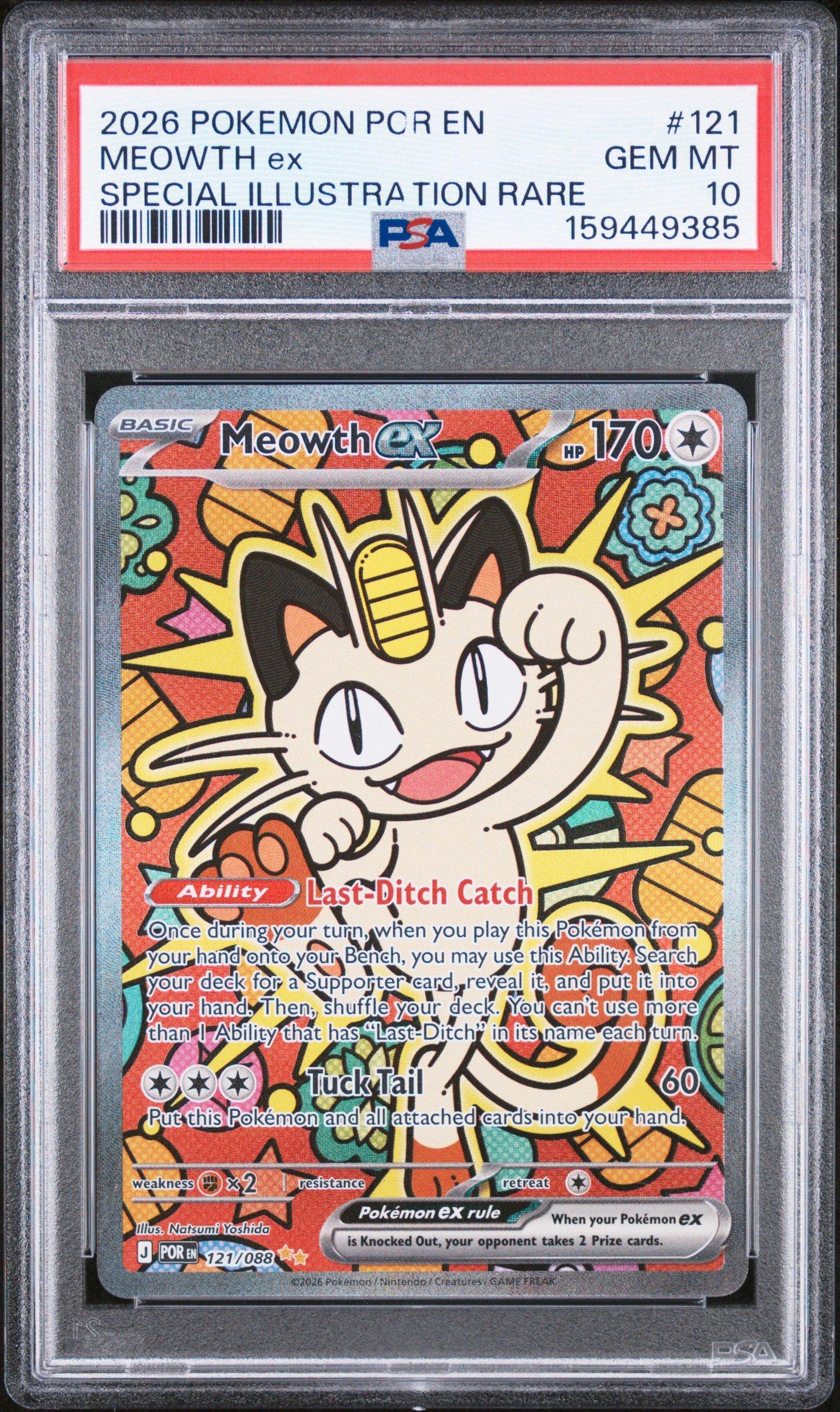 2026 Pokemon Por En-perfect Order 121 Meowth Ex Special