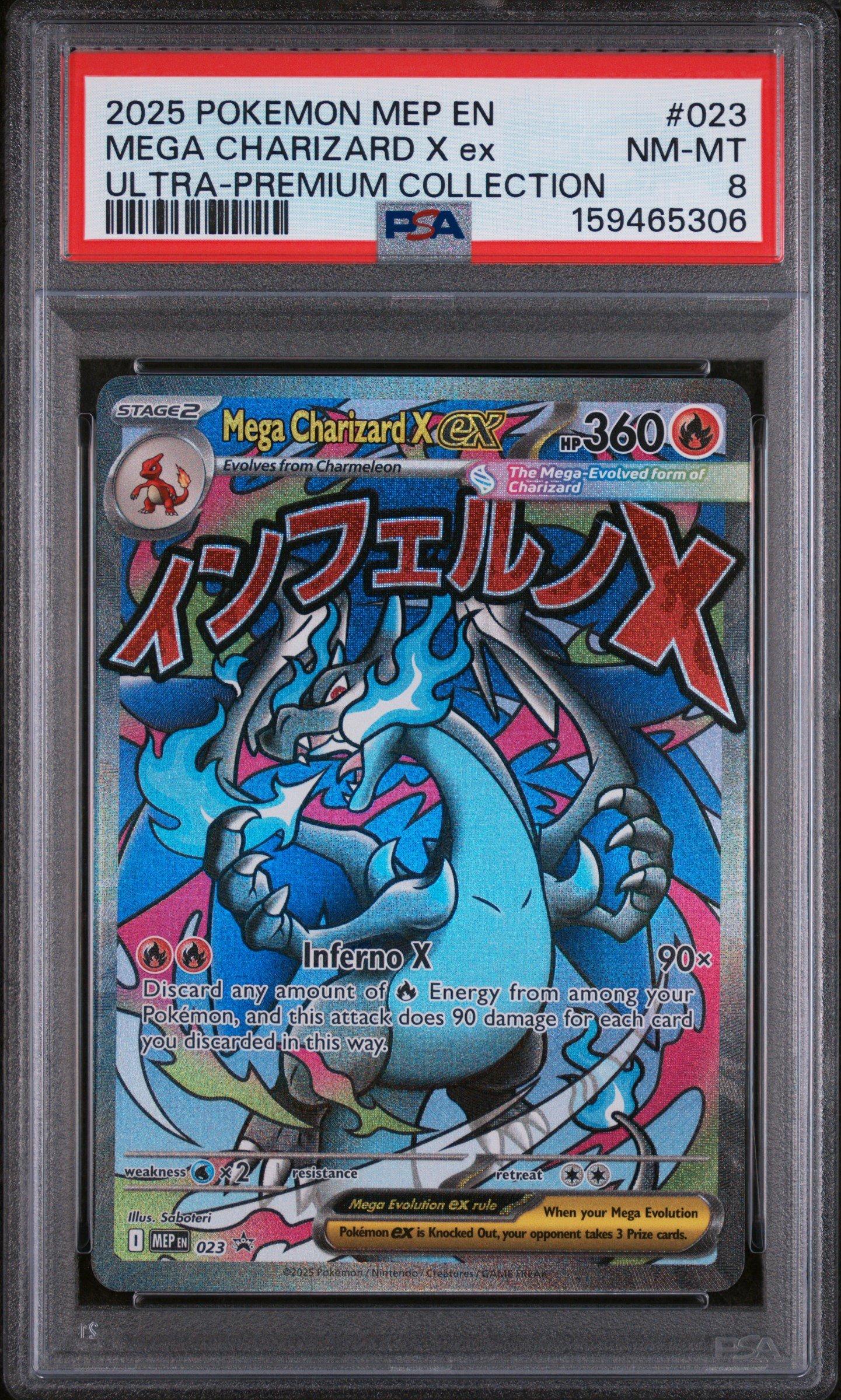 2025 Pokemon Mep En-me Black Star Promo 023 Mega Charizard X Ex