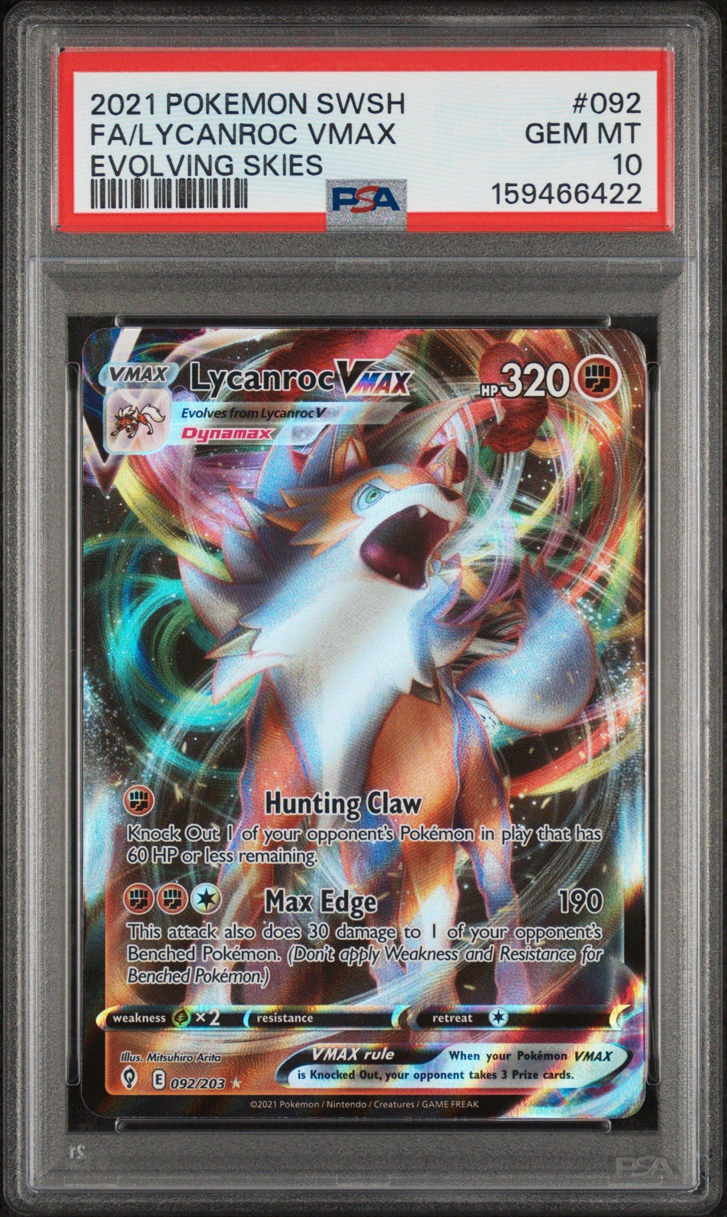 2021 Pokemon Sword & Shield Evolving Skies 092 Full Art/lycanroc