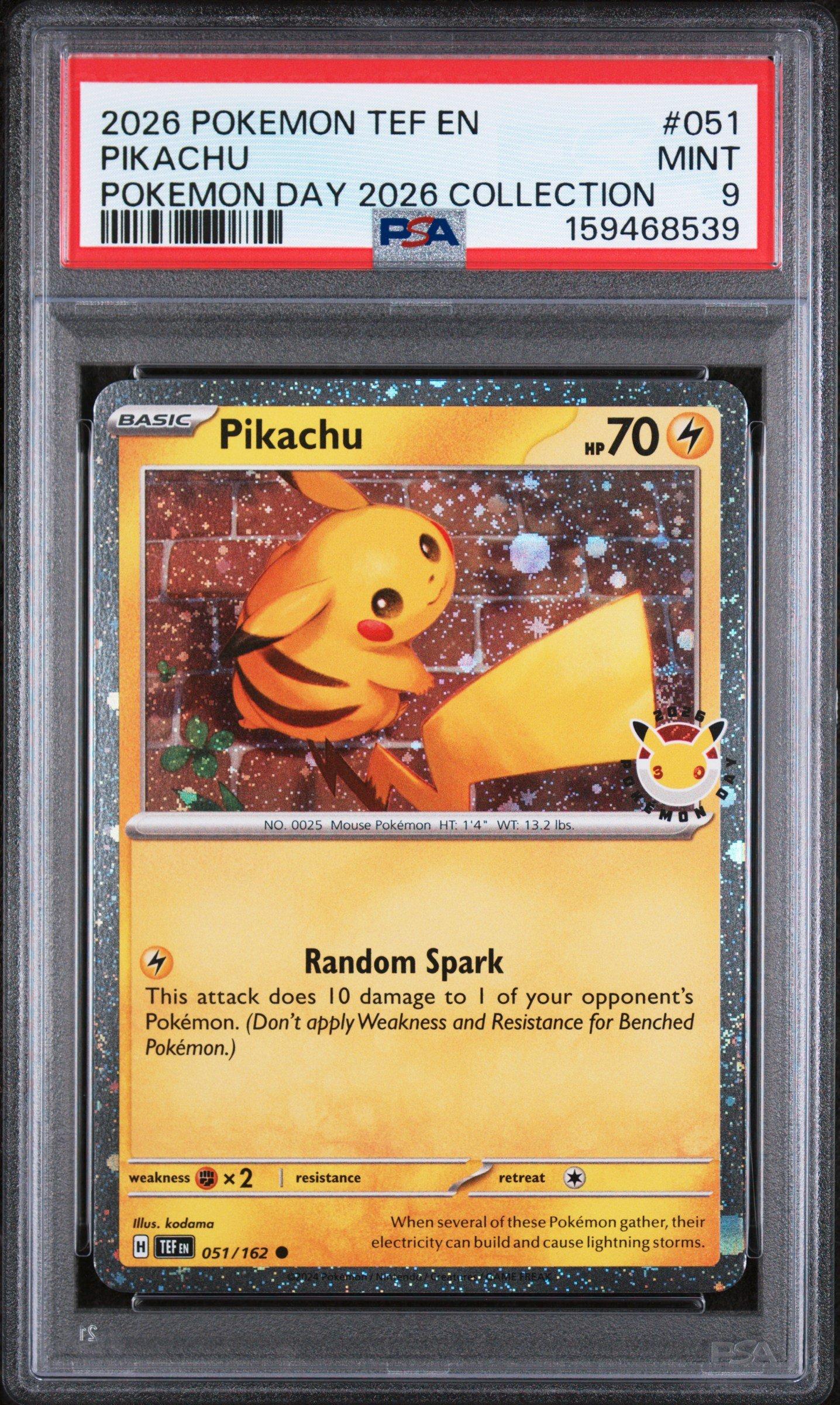 2026 Pokemon Tef En-temporal Forces 051 Pikachu Pokemon Day 2026