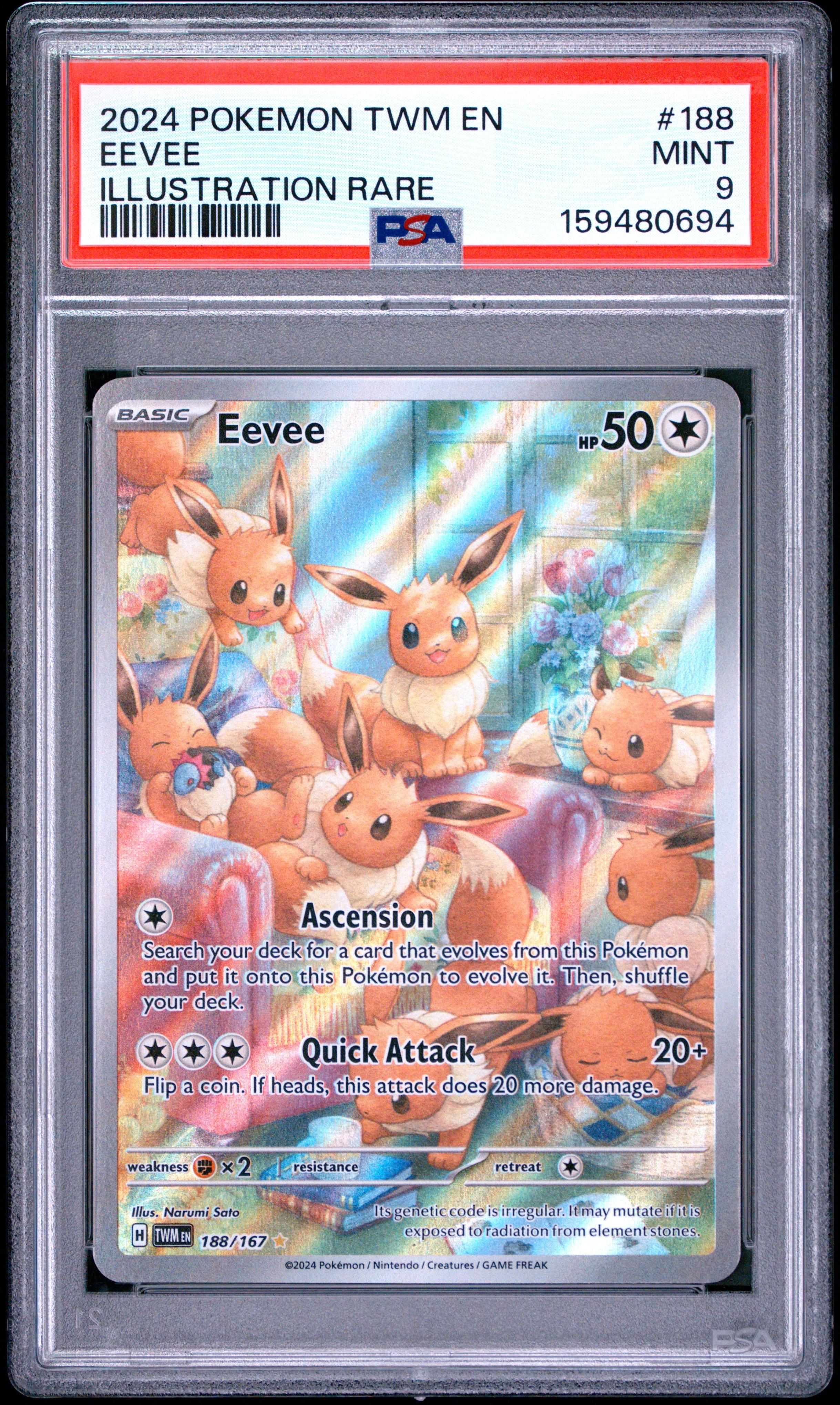 2024 Pokemon Twm En-twilight Masquerade 188 Eevee Illustration